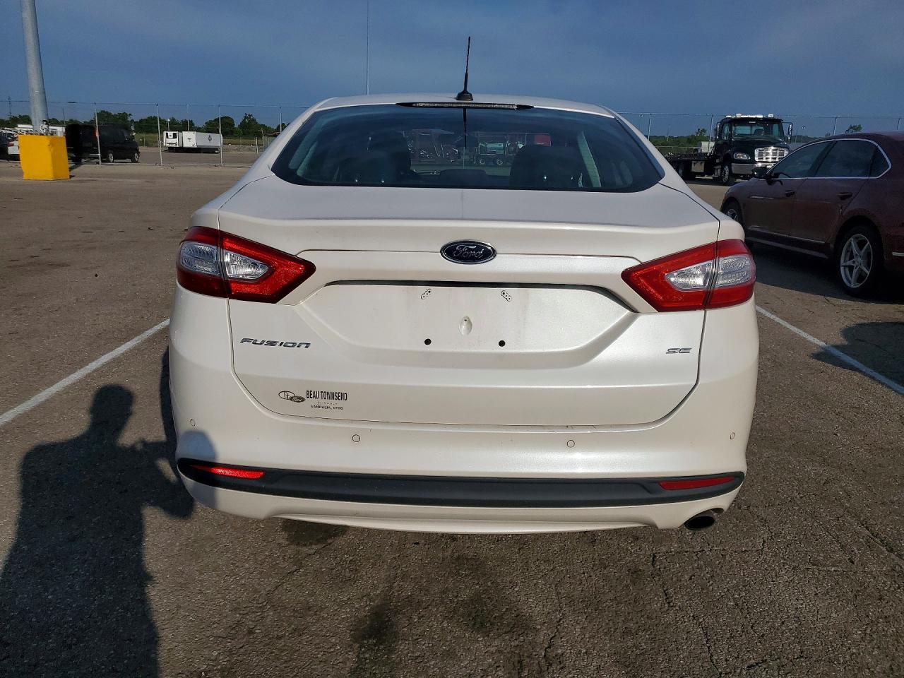 2014 Ford Fusion Se White vin: 3FA6P0H77ER151924