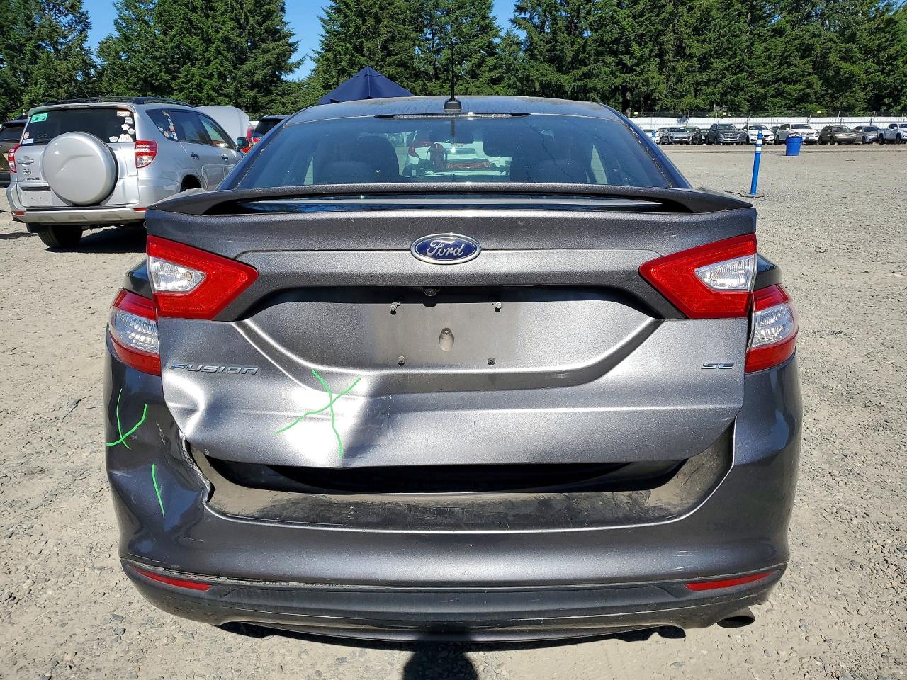 2014 Ford Fusion Se Gray vin: 3FA6P0H77ER220577
