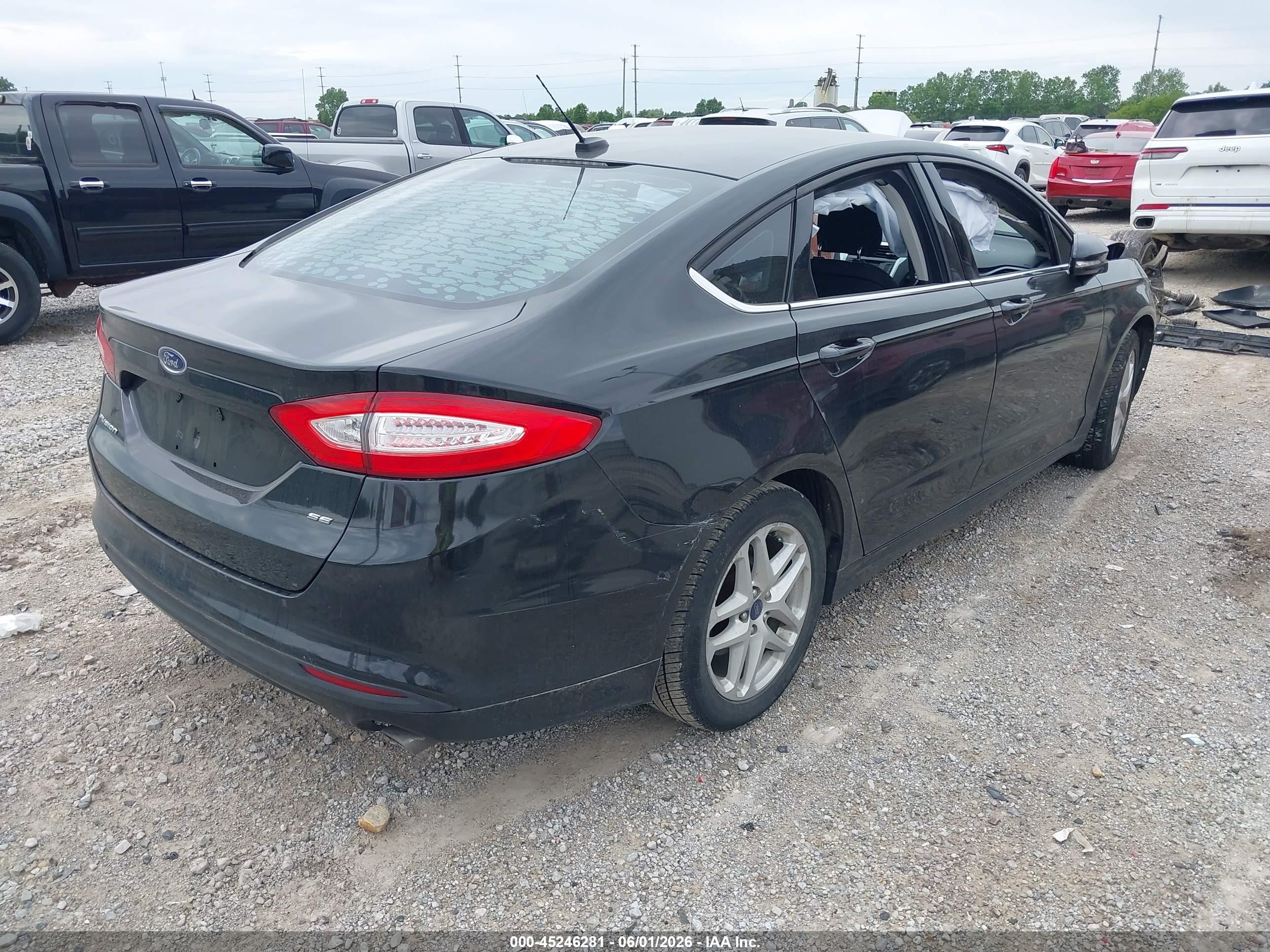 2014 Ford Fusion Se Black vin: 3FA6P0H77ER253322