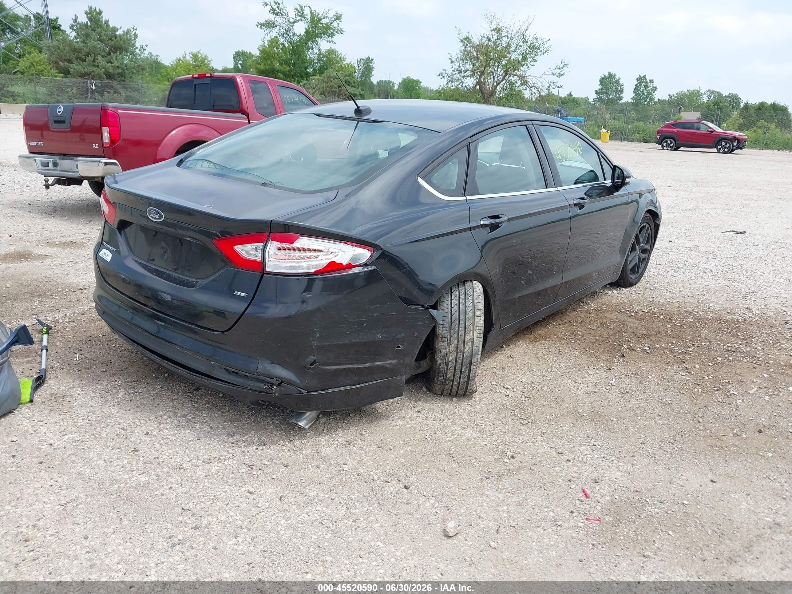 2014 Ford Fusion Se Черный vin: 3FA6P0H77ER277961