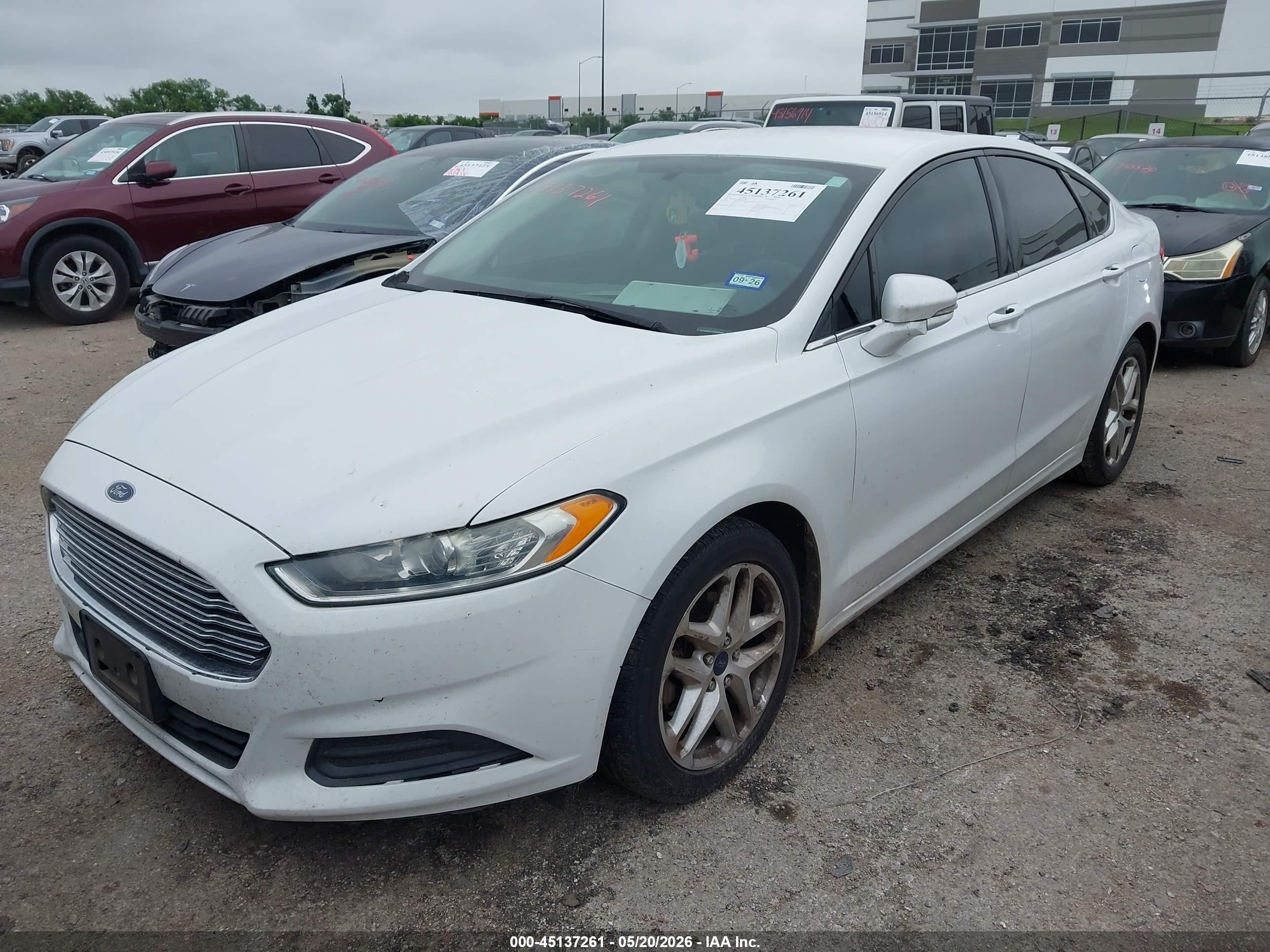 2014 Ford Fusion Se White vin: 3FA6P0H77ER363545