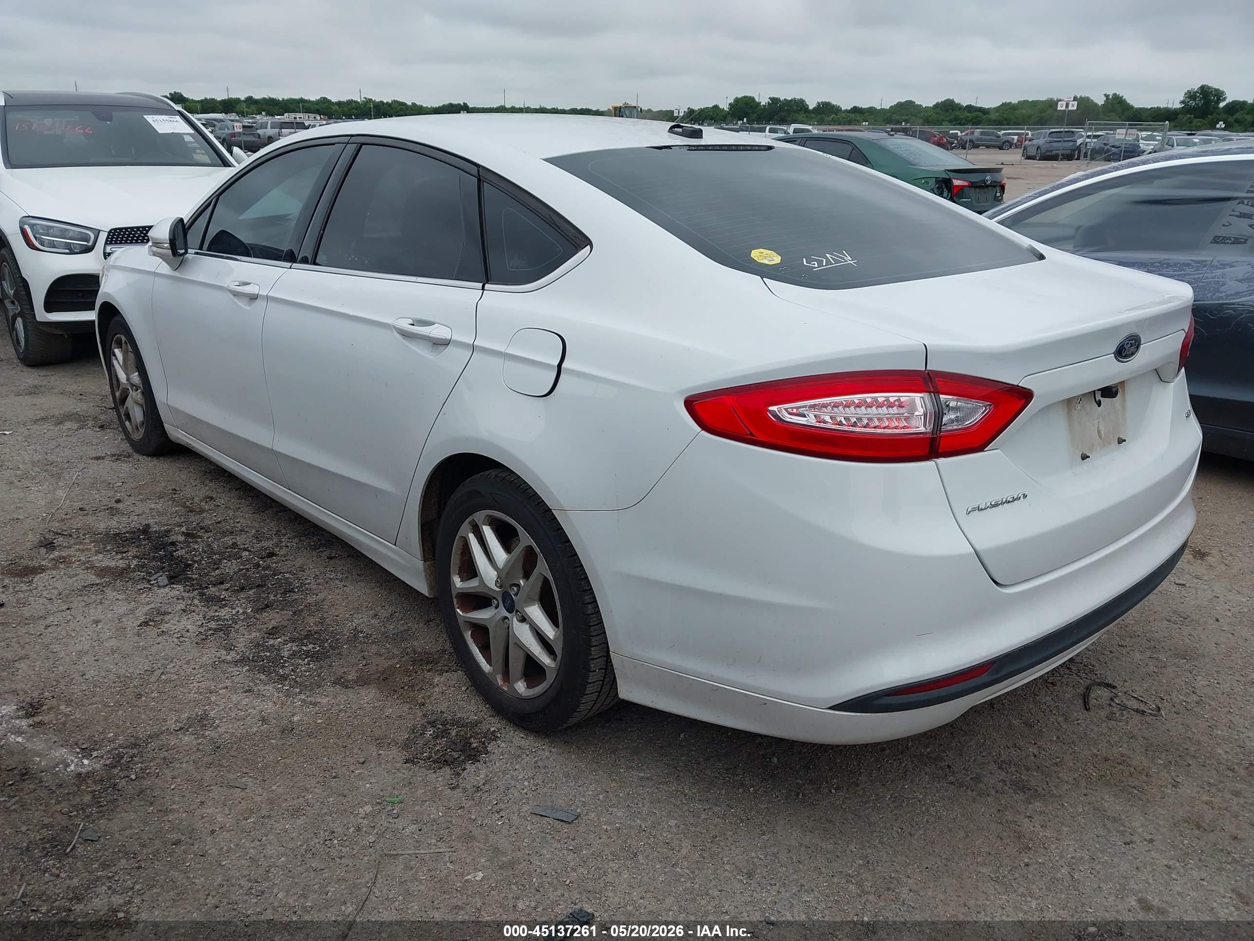 2014 Ford Fusion Se White vin: 3FA6P0H77ER363545