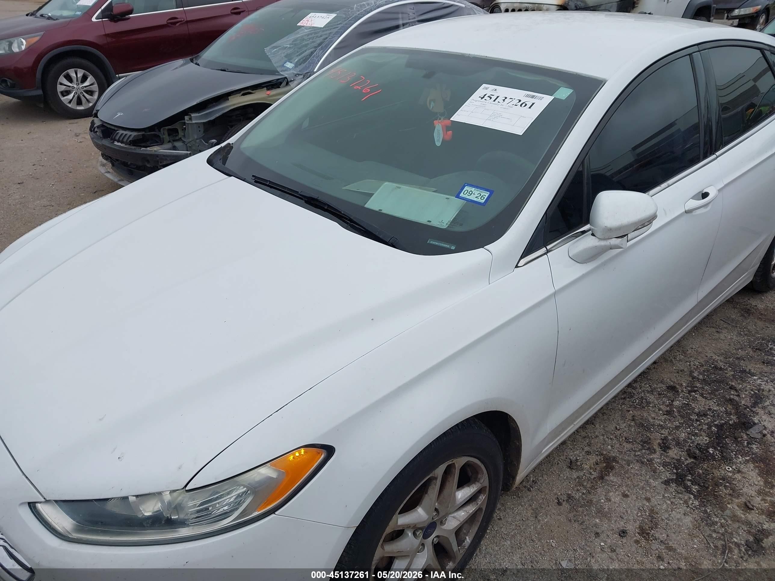 2014 Ford Fusion Se White vin: 3FA6P0H77ER363545