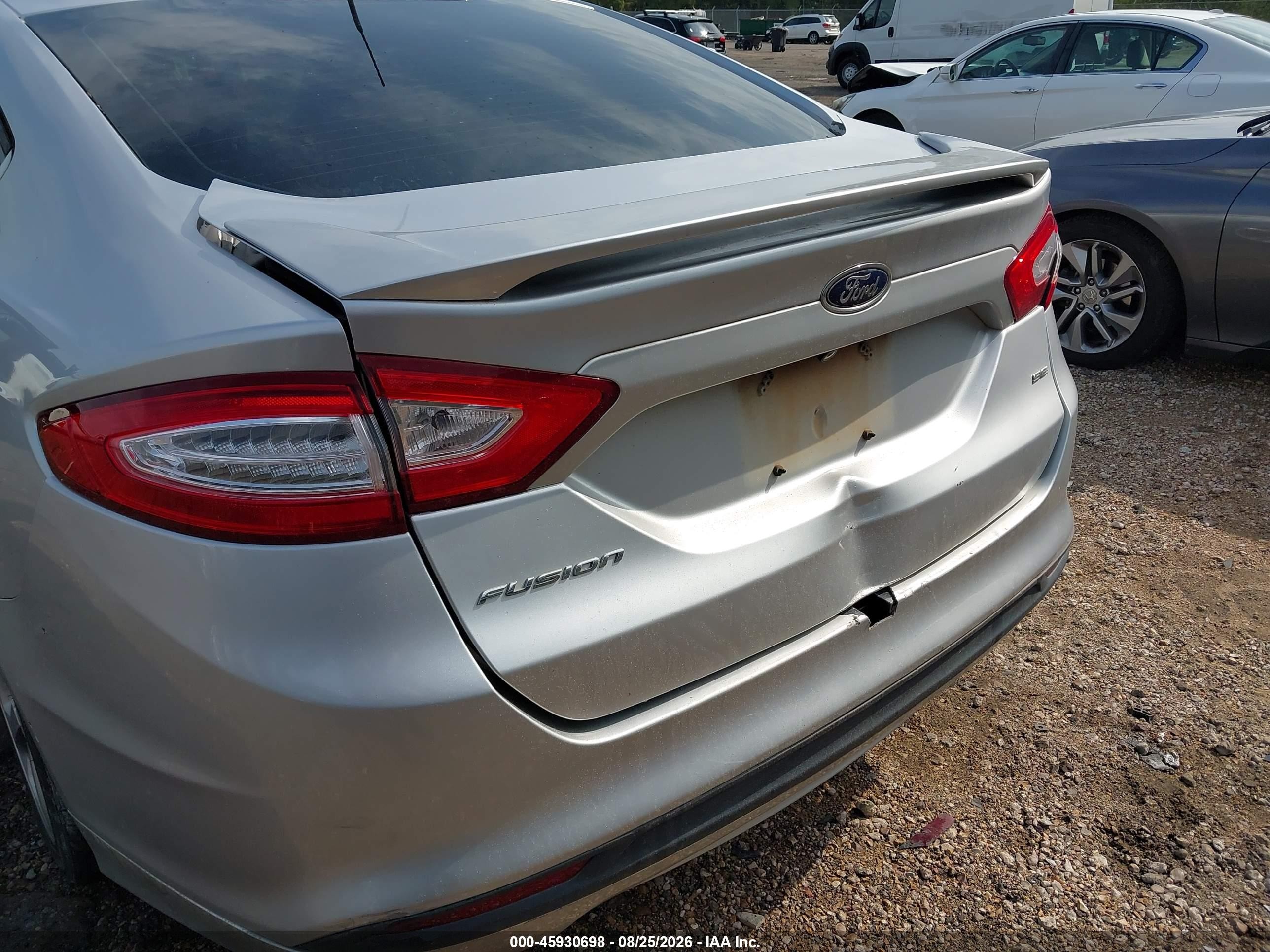 2015 Ford Fusion Se Silver vin: 3FA6P0H77FR123395