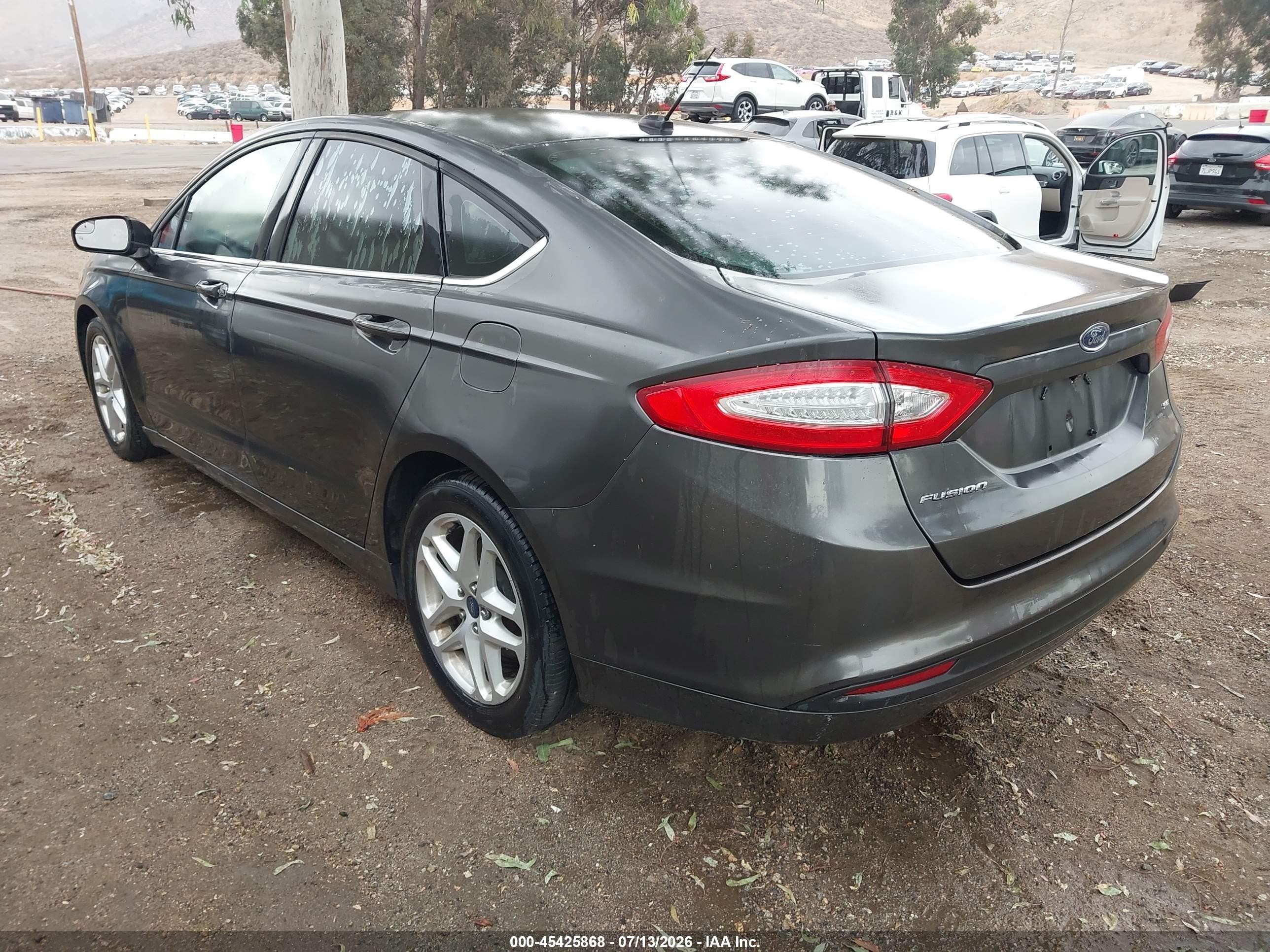 2015 Ford Fusion Se Gray vin: 3FA6P0H77FR128421