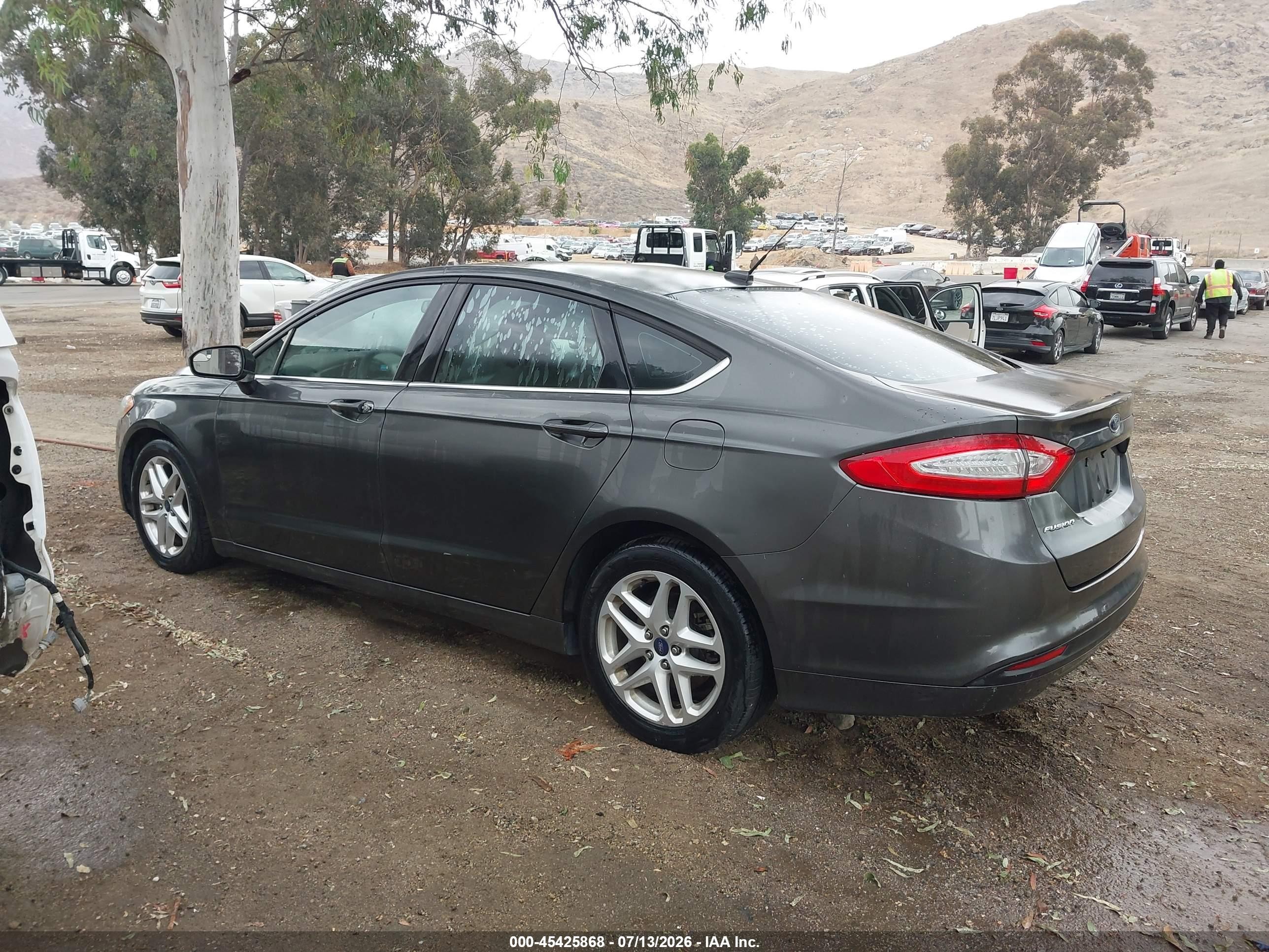 2015 Ford Fusion Se Gray vin: 3FA6P0H77FR128421