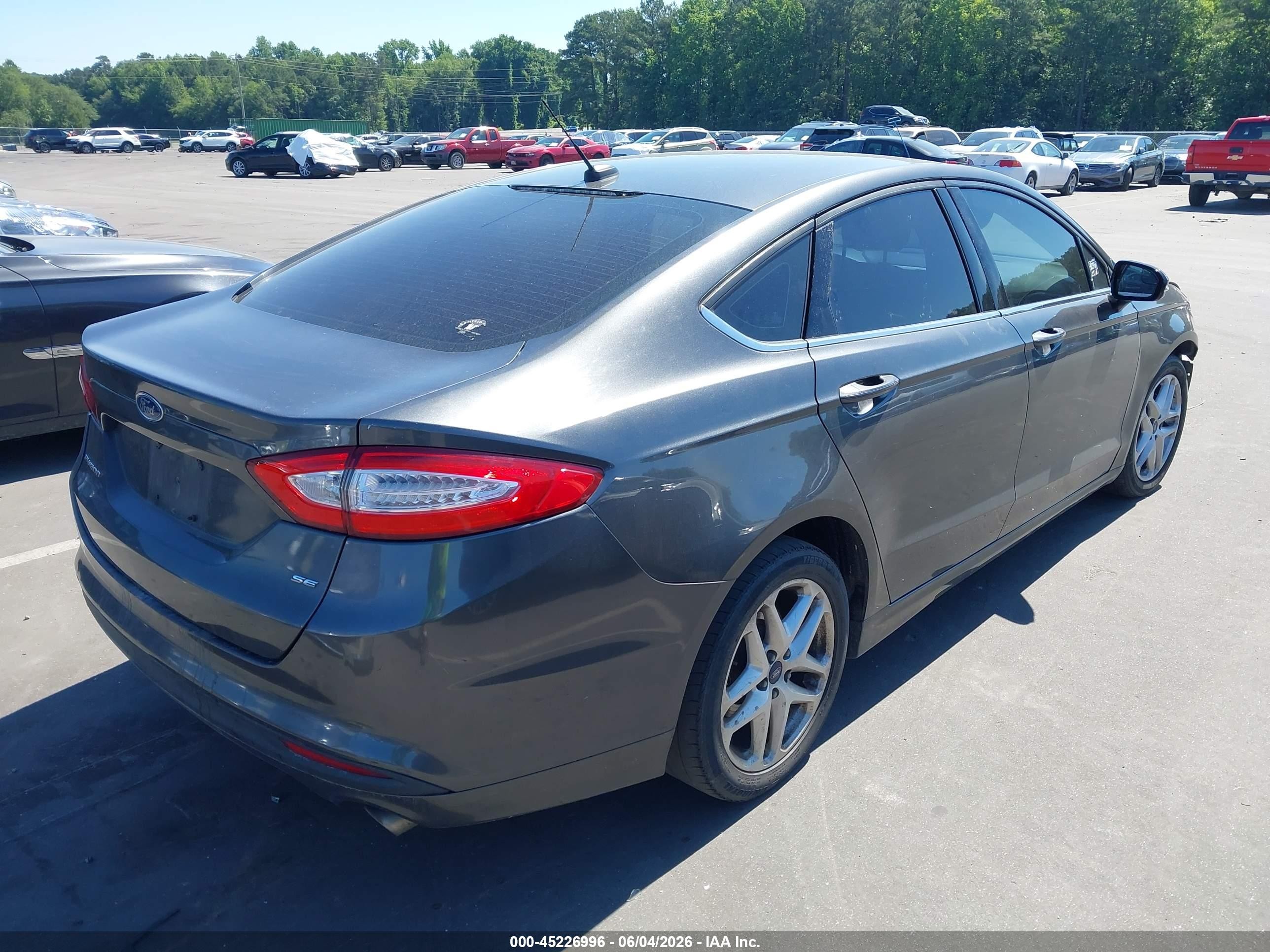 2015 Ford Fusion Se Gray vin: 3FA6P0H77FR128614