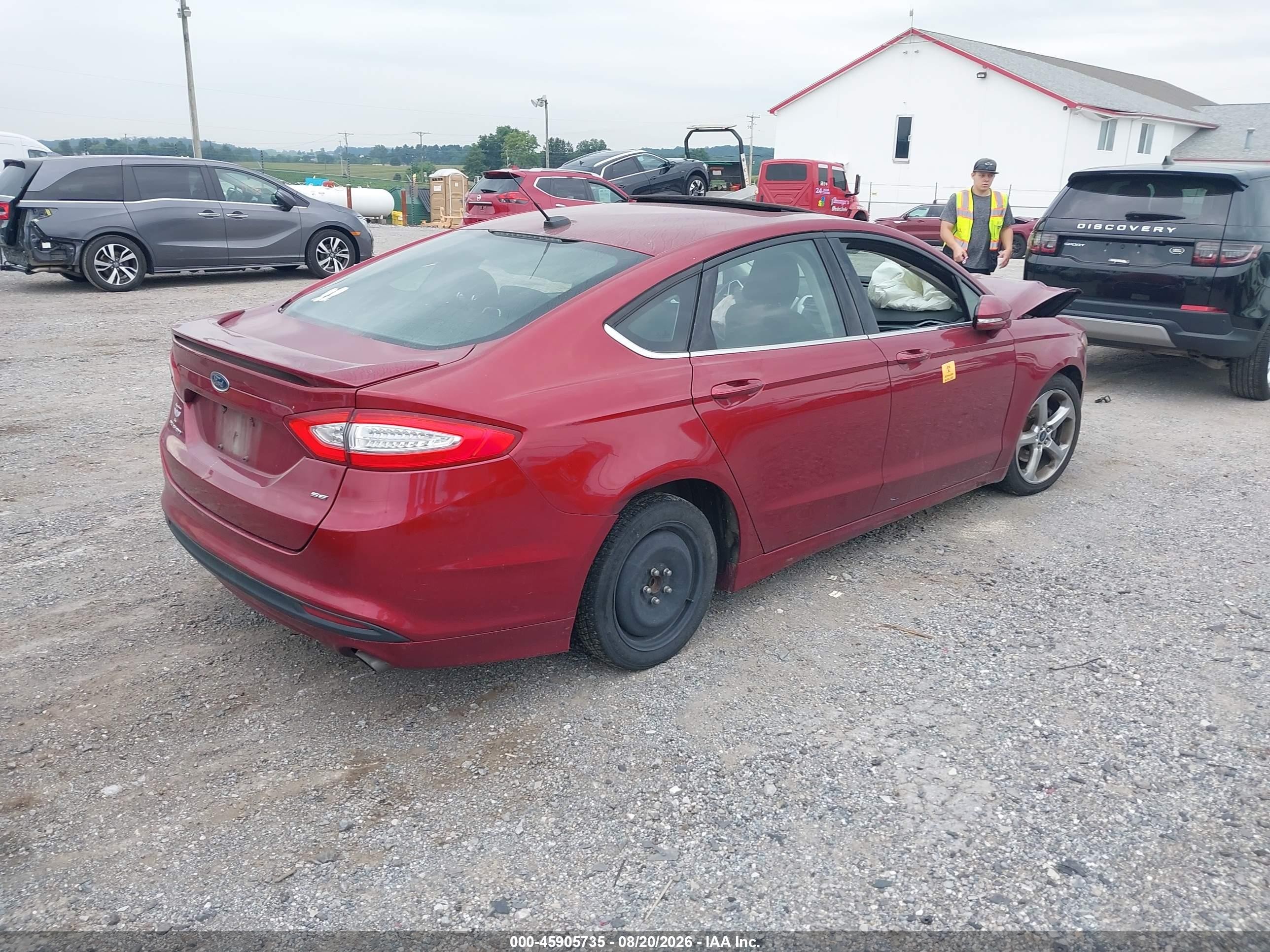 2015 Ford Fusion Se Красный vin: 3FA6P0H77FR190630