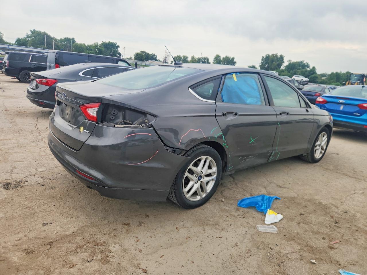 2015 Ford Fusion Se Gray vin: 3FA6P0H77FR211945