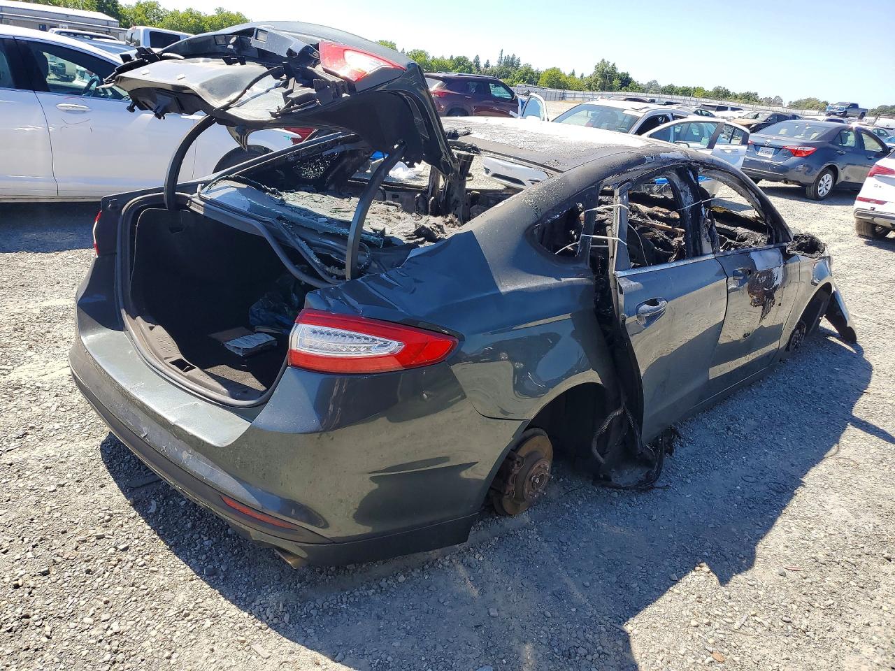 2015 Ford Fusion Se Gray vin: 3FA6P0H77FR217986