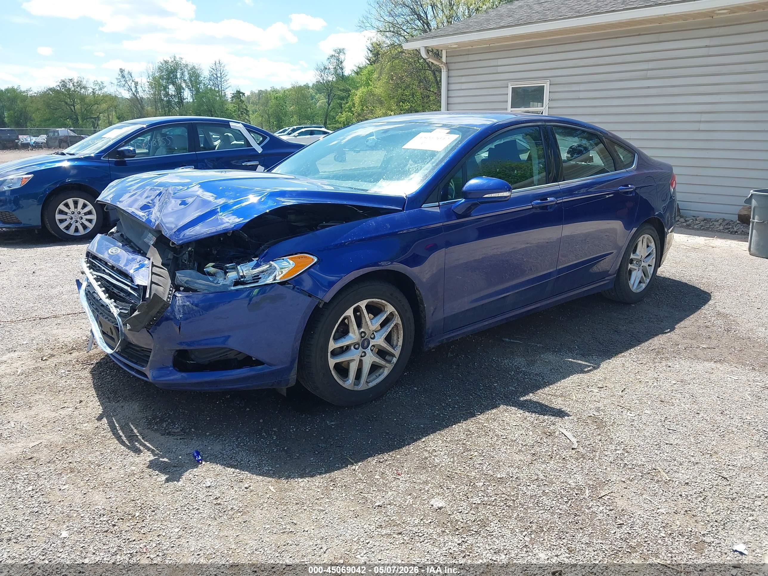2015 Ford Fusion Se Синий vin: 3FA6P0H77FR230737