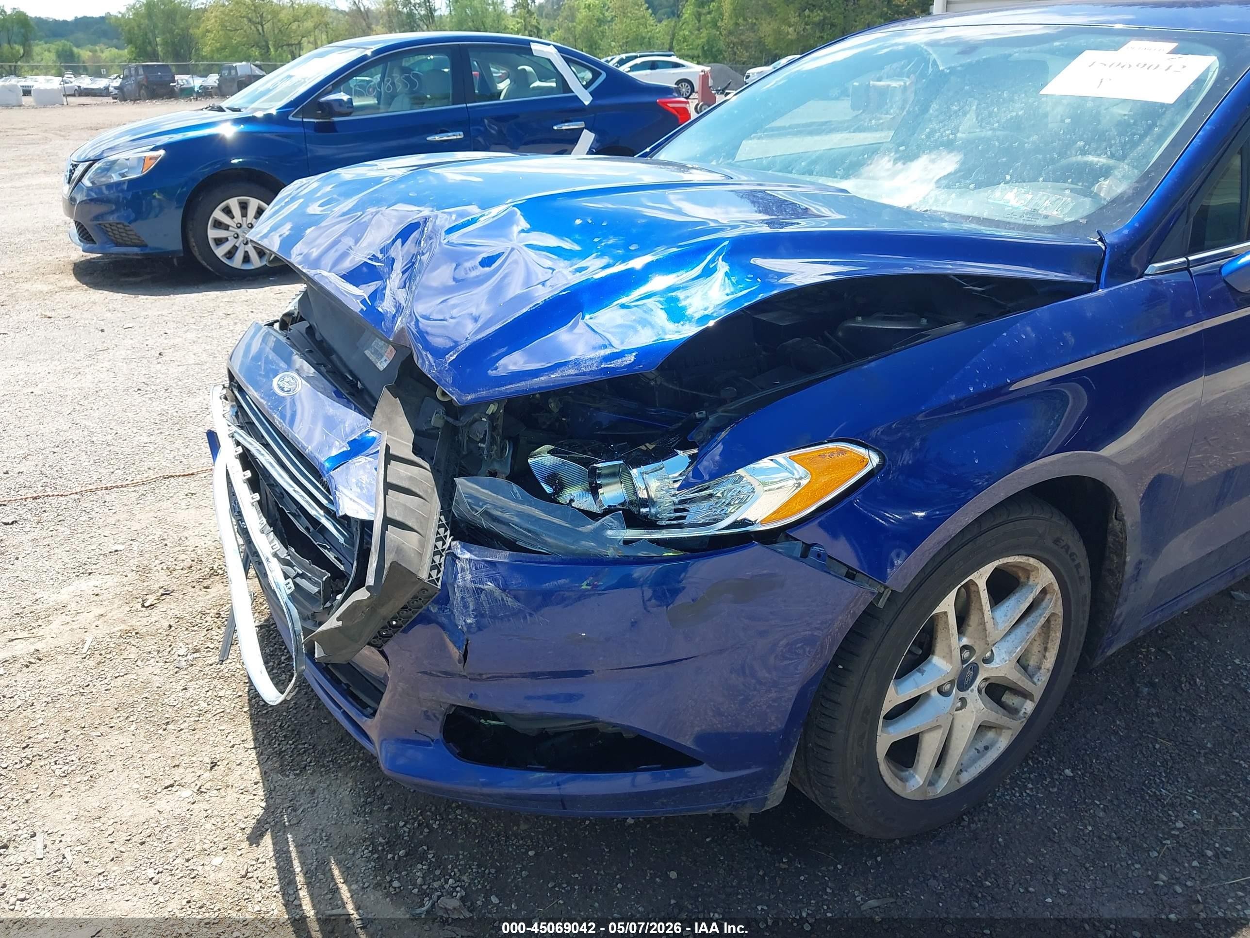 2015 Ford Fusion Se Синий vin: 3FA6P0H77FR230737