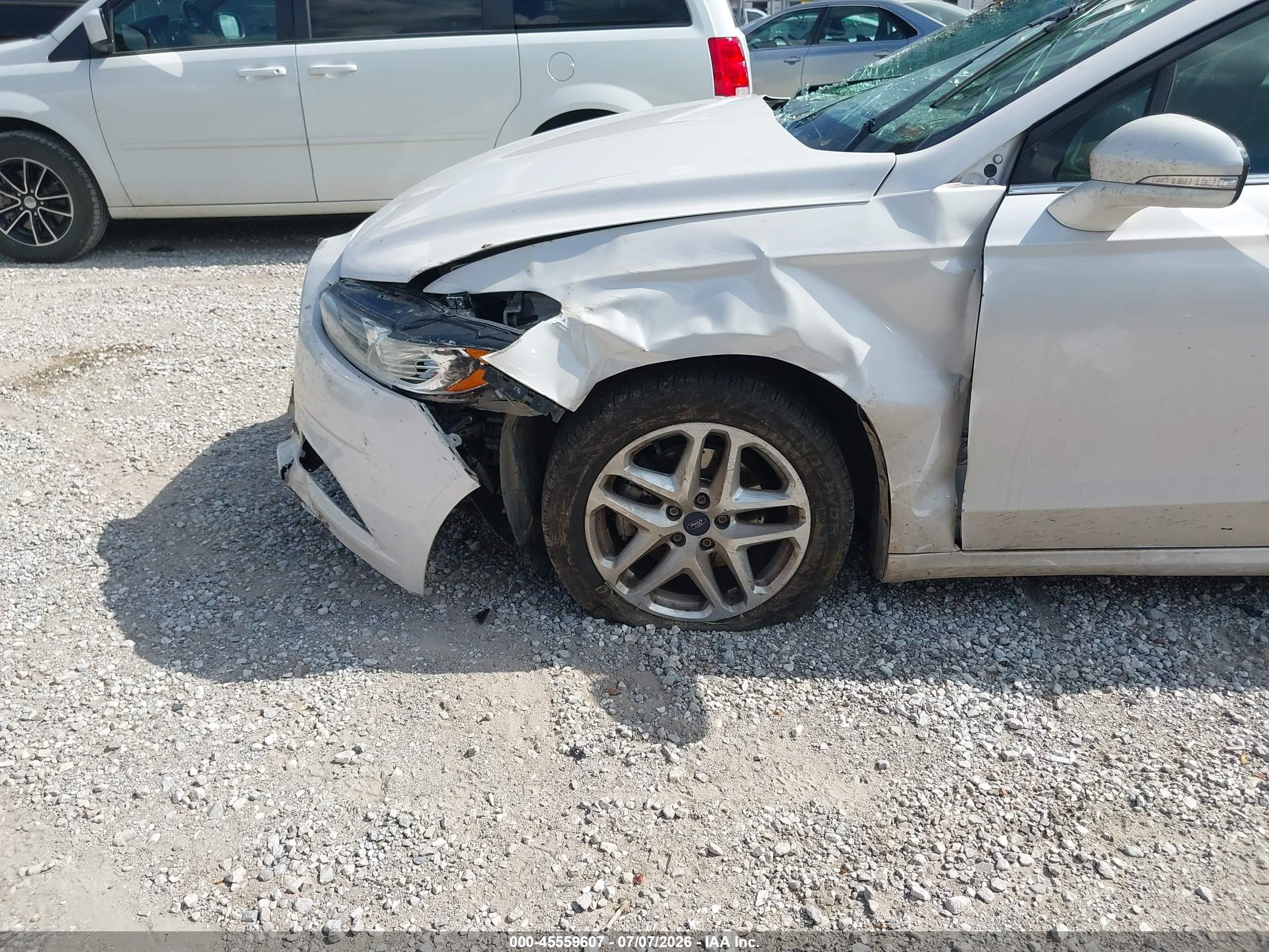 2015 Ford Fusion Se White vin: 3FA6P0H77FR293742