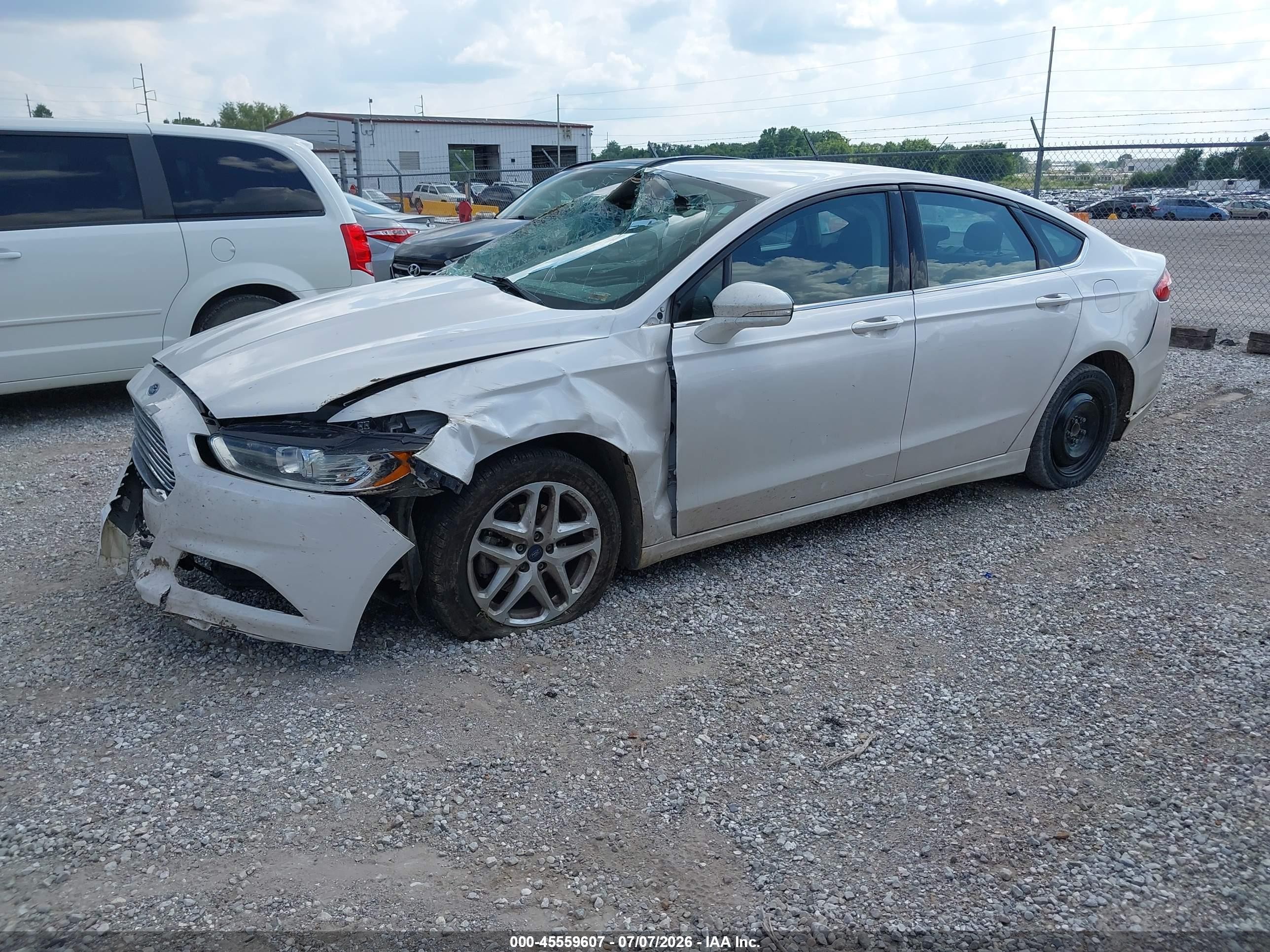 2015 Ford Fusion Se White vin: 3FA6P0H77FR293742