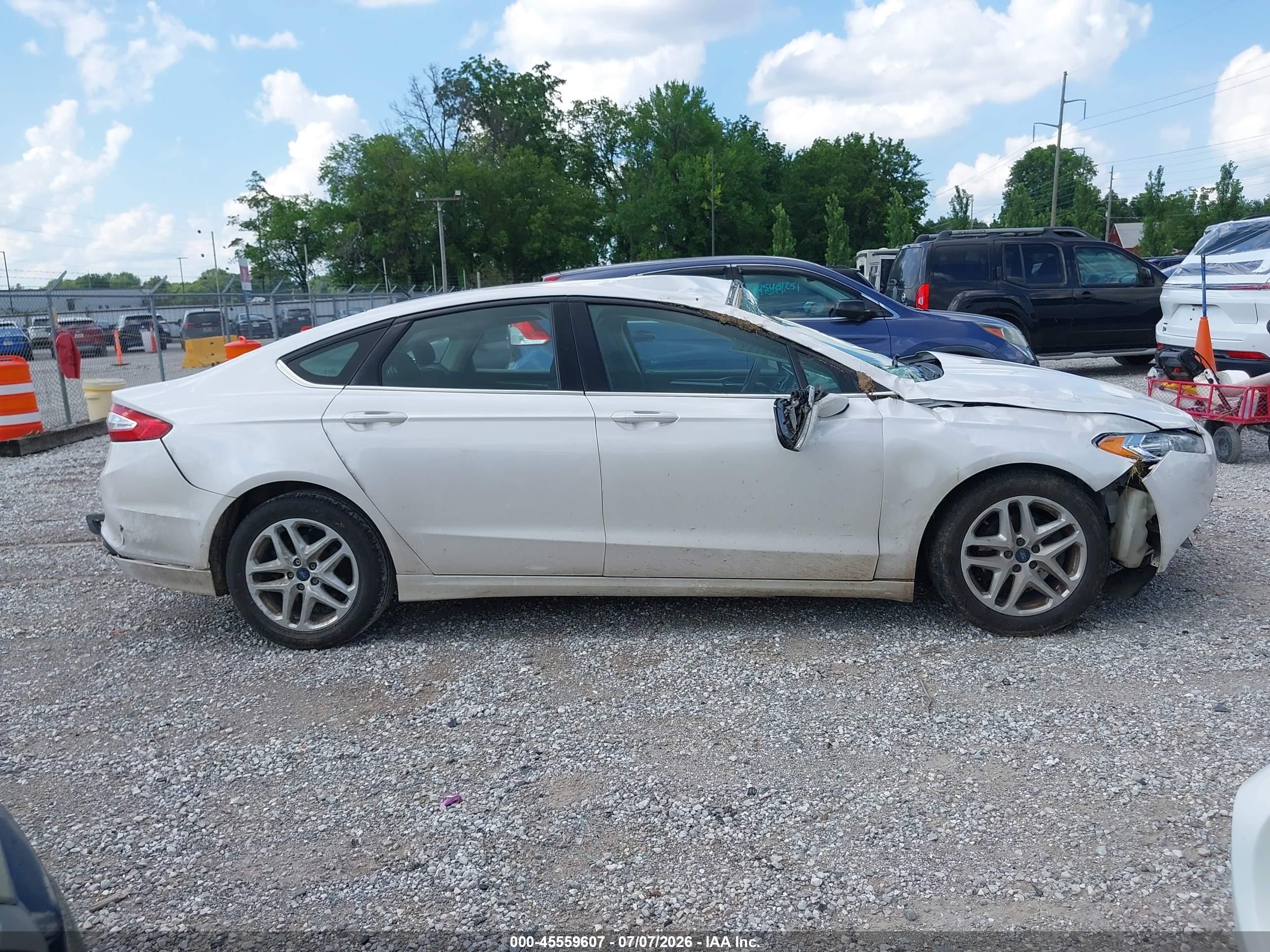 2015 Ford Fusion Se White vin: 3FA6P0H77FR293742