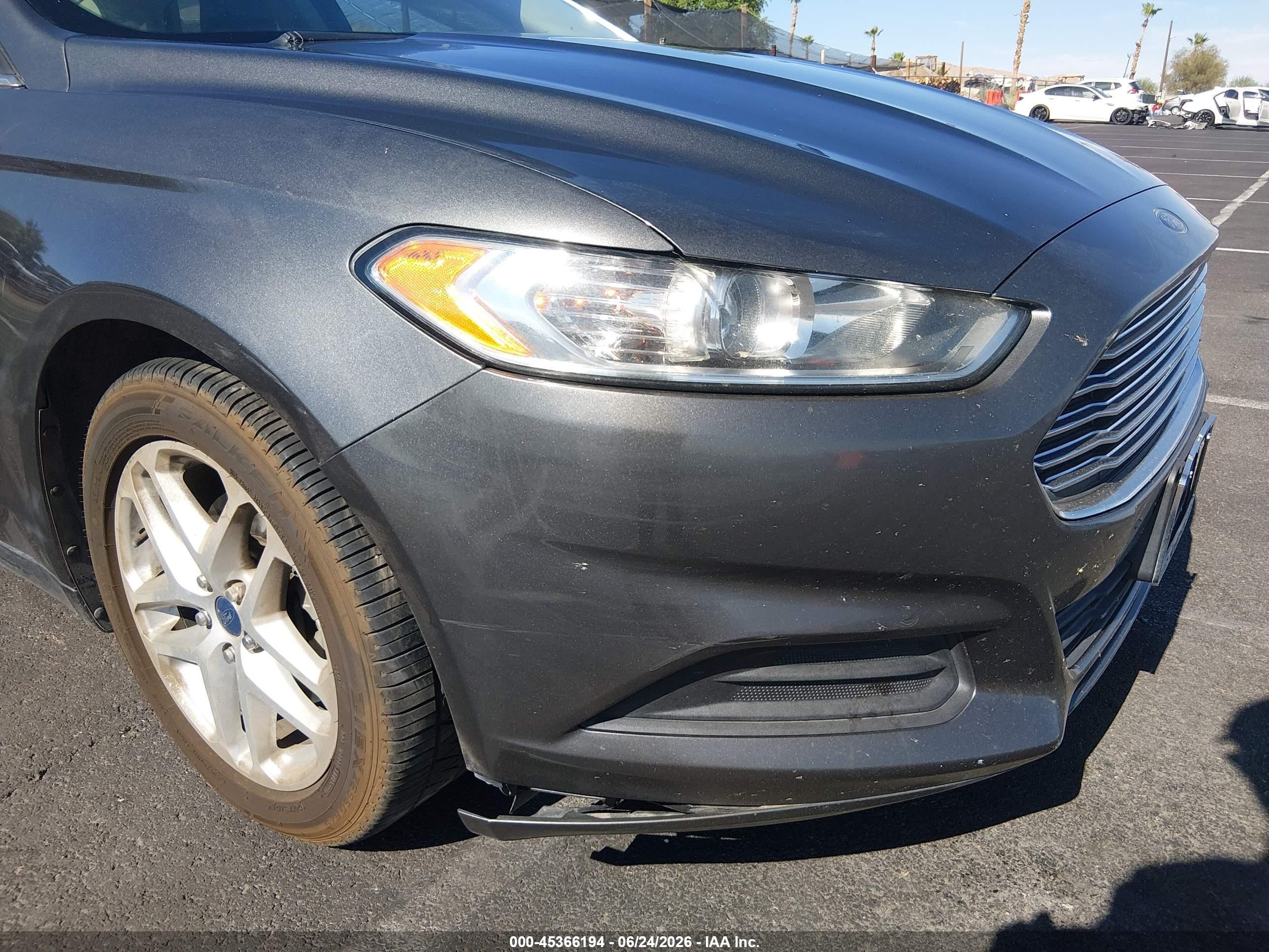2015 Ford Fusion Se Gray vin: 3FA6P0H77FR295782