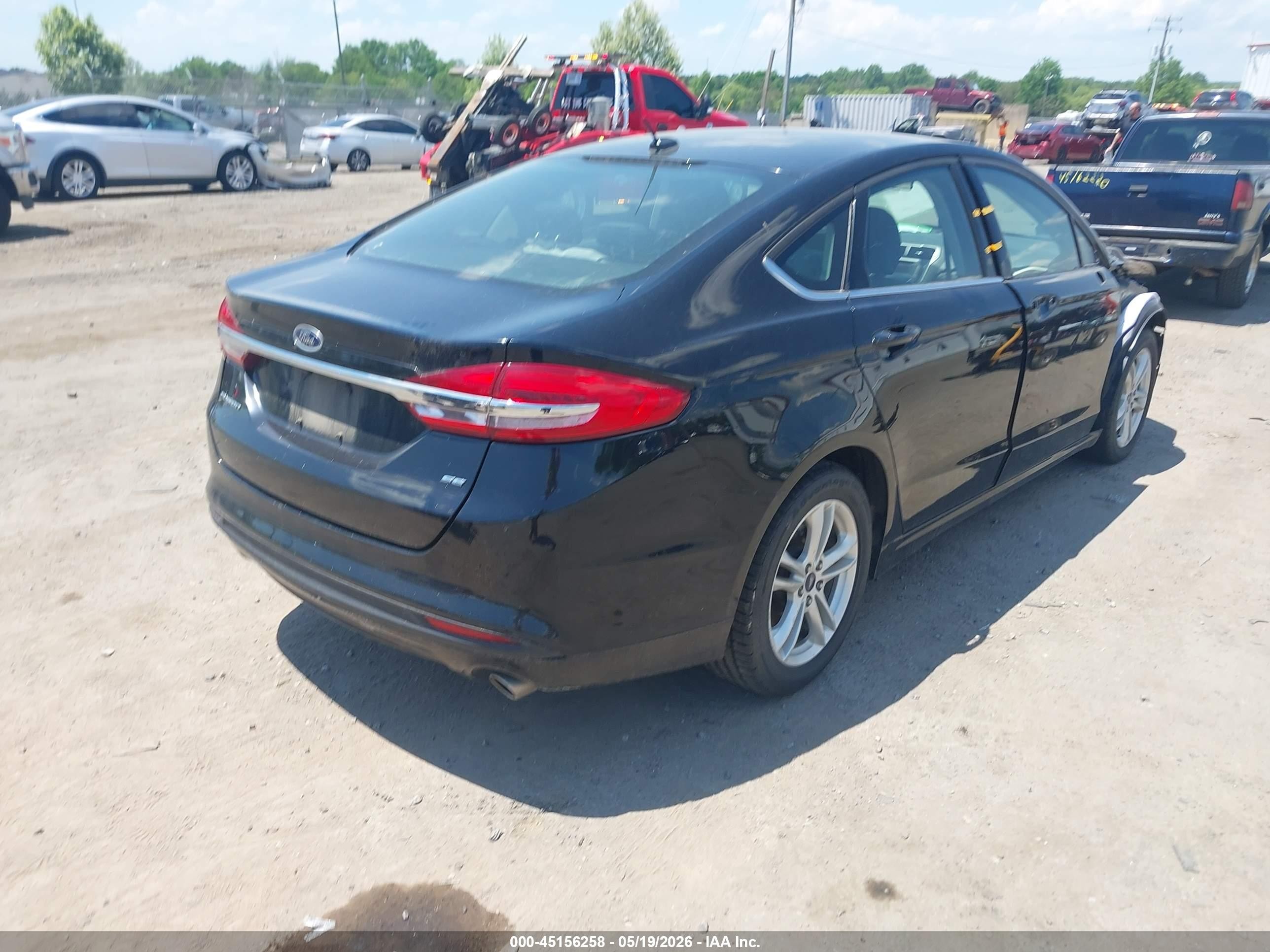2018 Ford Fusion Se Black vin: 3FA6P0H77JR170385