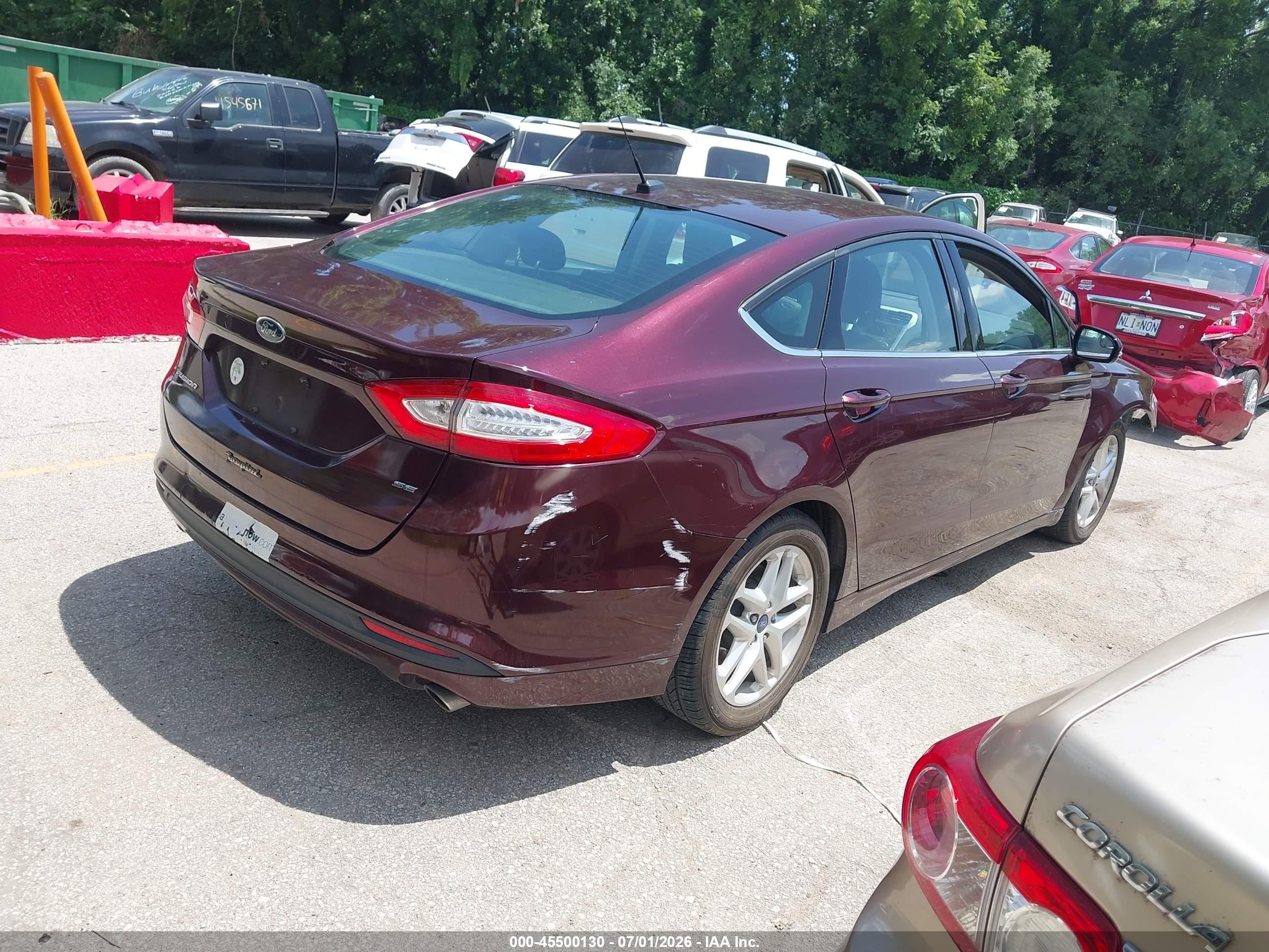 2013 Ford Fusion Se Maroon vin: 3FA6P0H78DR125248