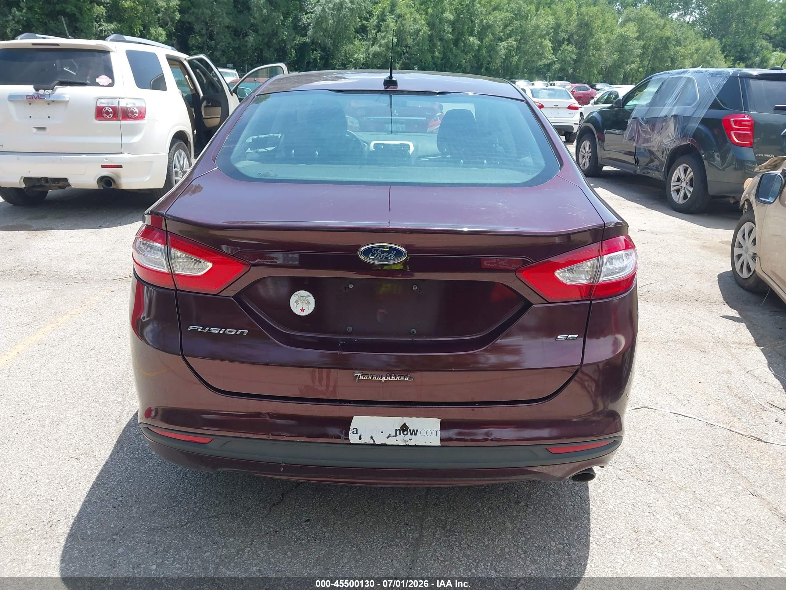 2013 Ford Fusion Se Maroon vin: 3FA6P0H78DR125248