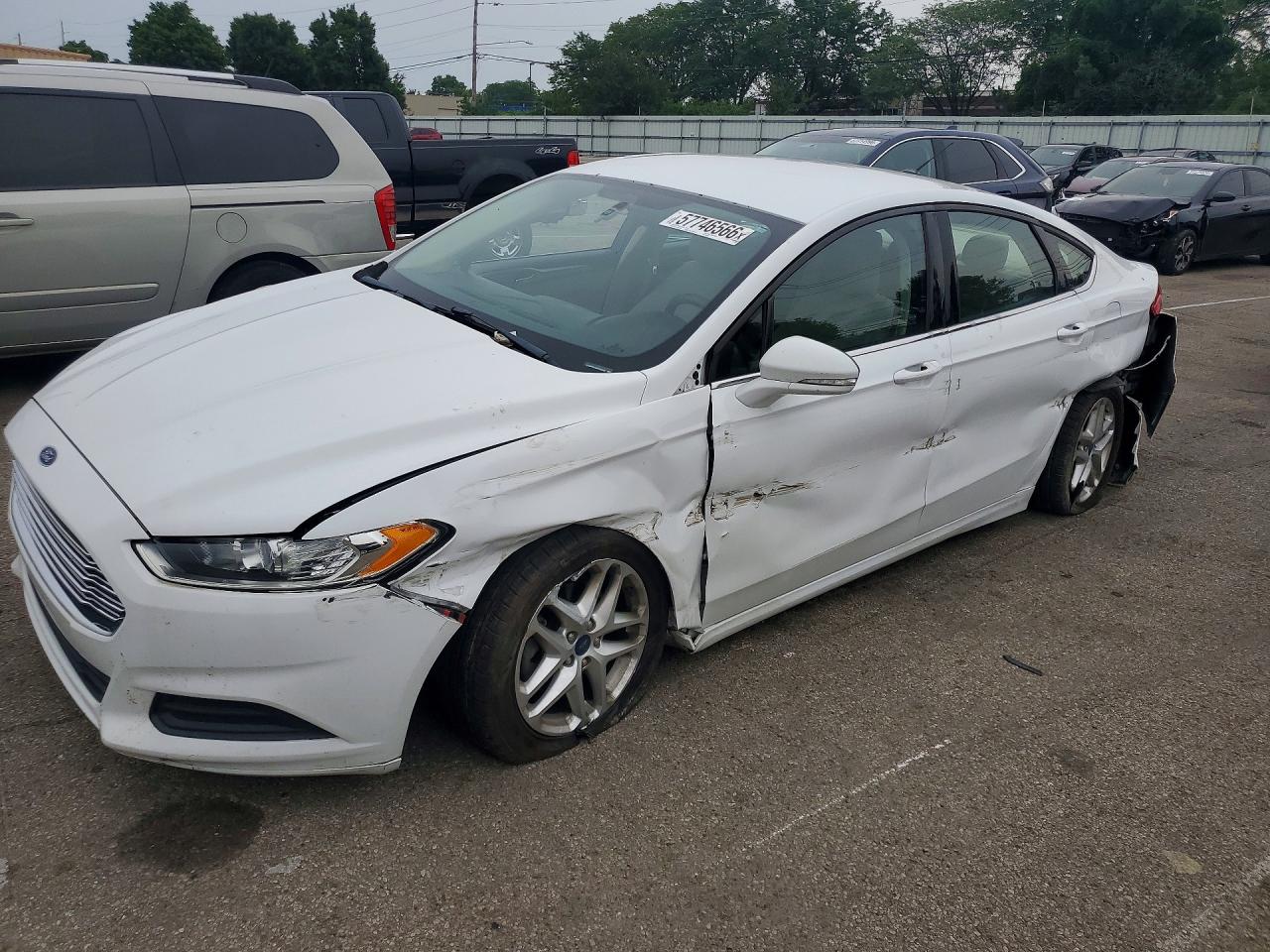2013 Ford Fusion Se White vin: 3FA6P0H78DR200269