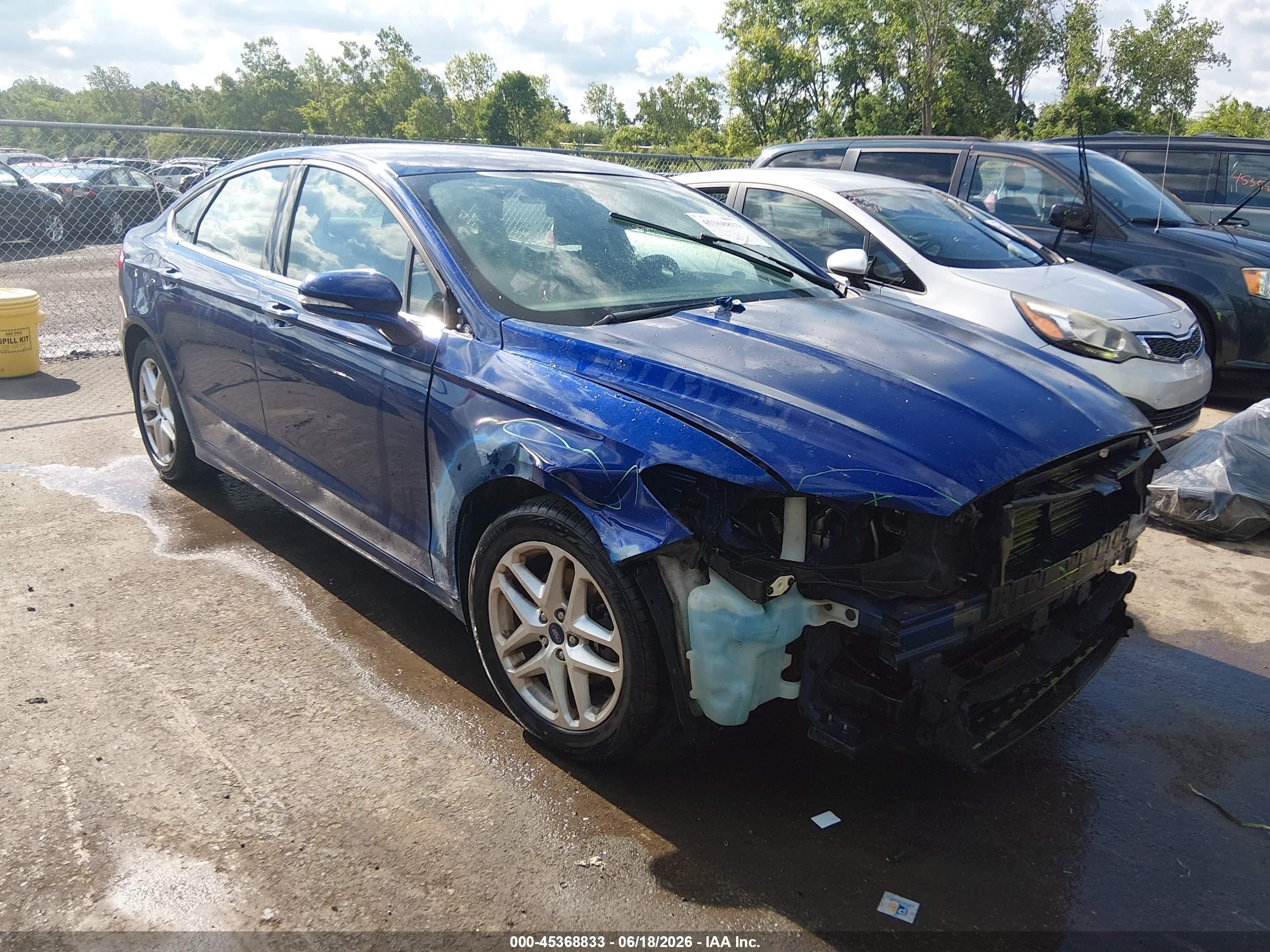 2013 Ford Fusion Se Синий vin: 3FA6P0H78DR214026