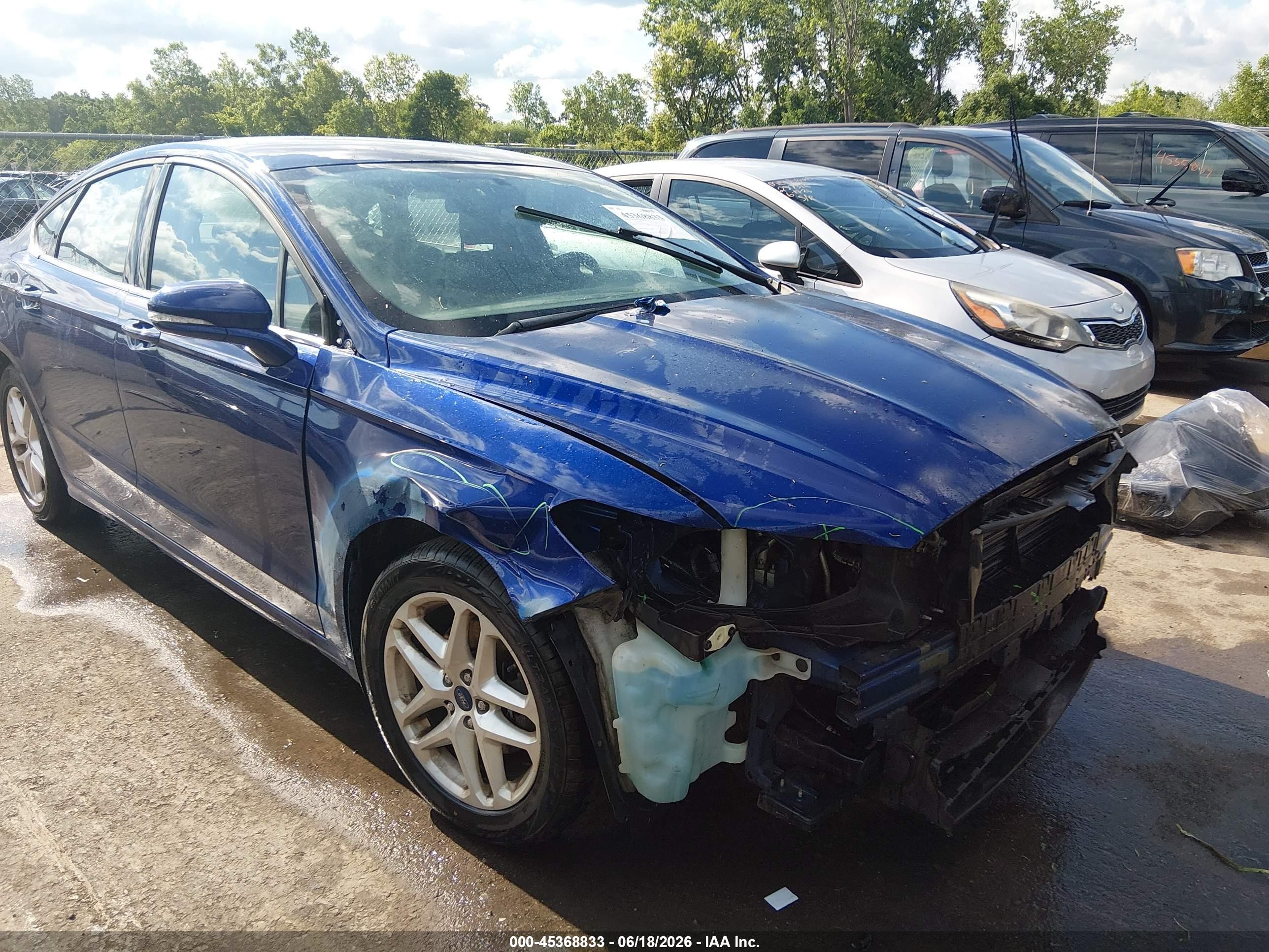 2013 Ford Fusion Se Синий vin: 3FA6P0H78DR214026