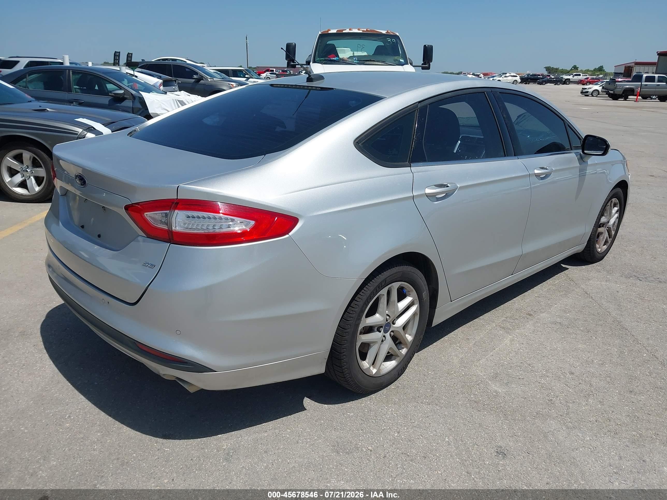 2013 Ford Fusion Se Silver vin: 3FA6P0H78DR215676