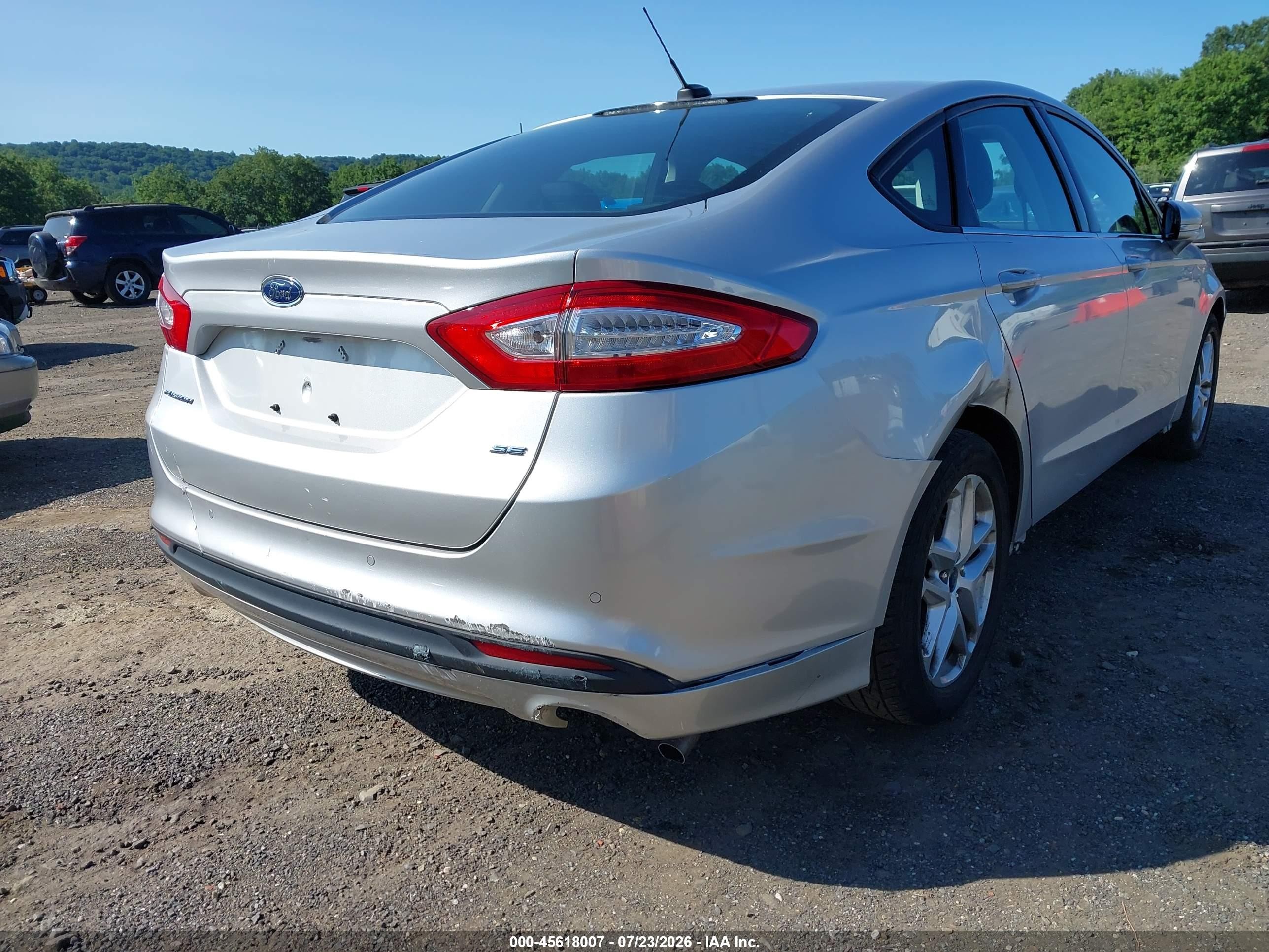 2013 Ford Fusion Se Silver vin: 3FA6P0H78DR335574