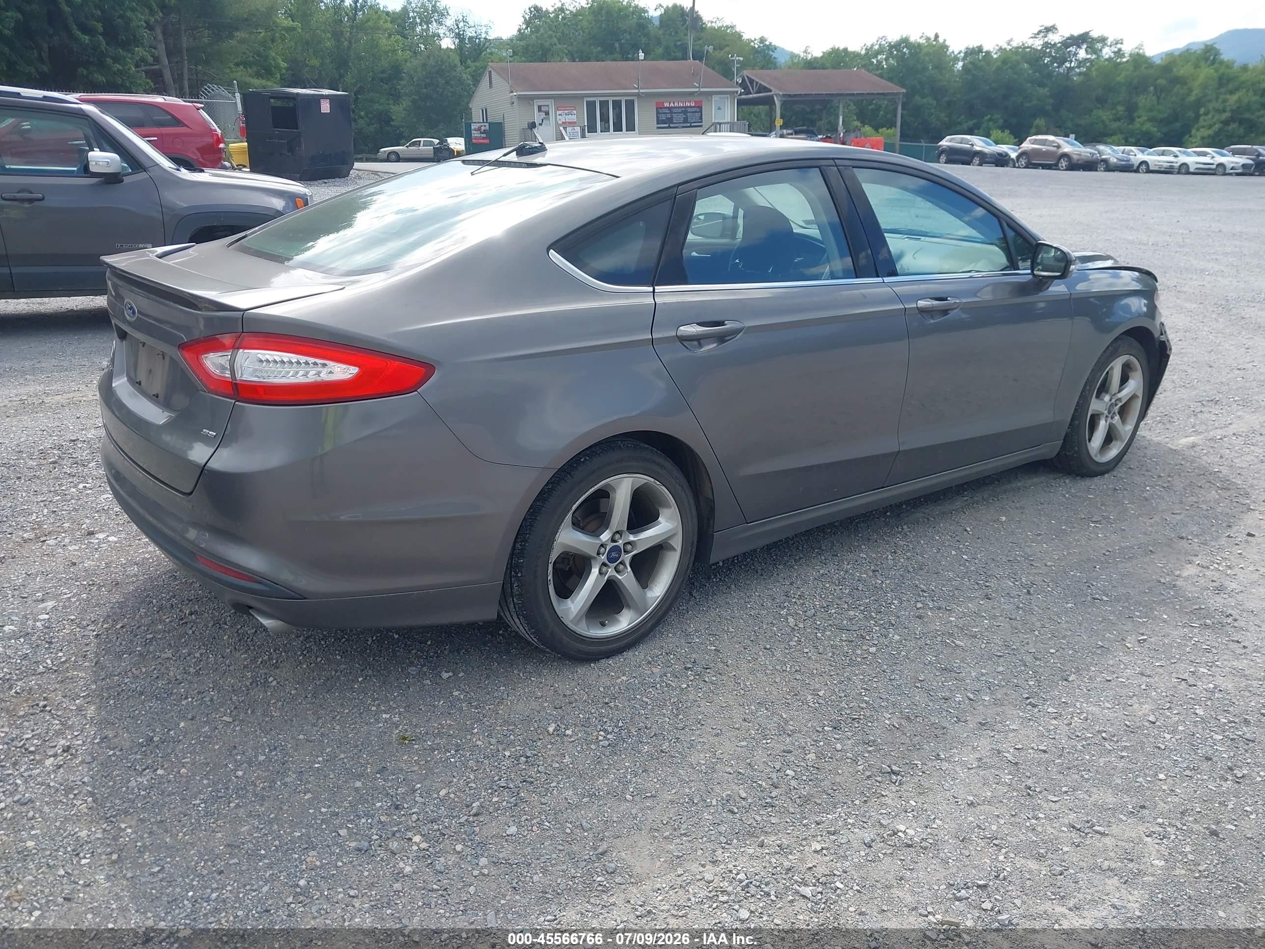 2013 Ford Fusion Se Gray vin: 3FA6P0H78DR368705