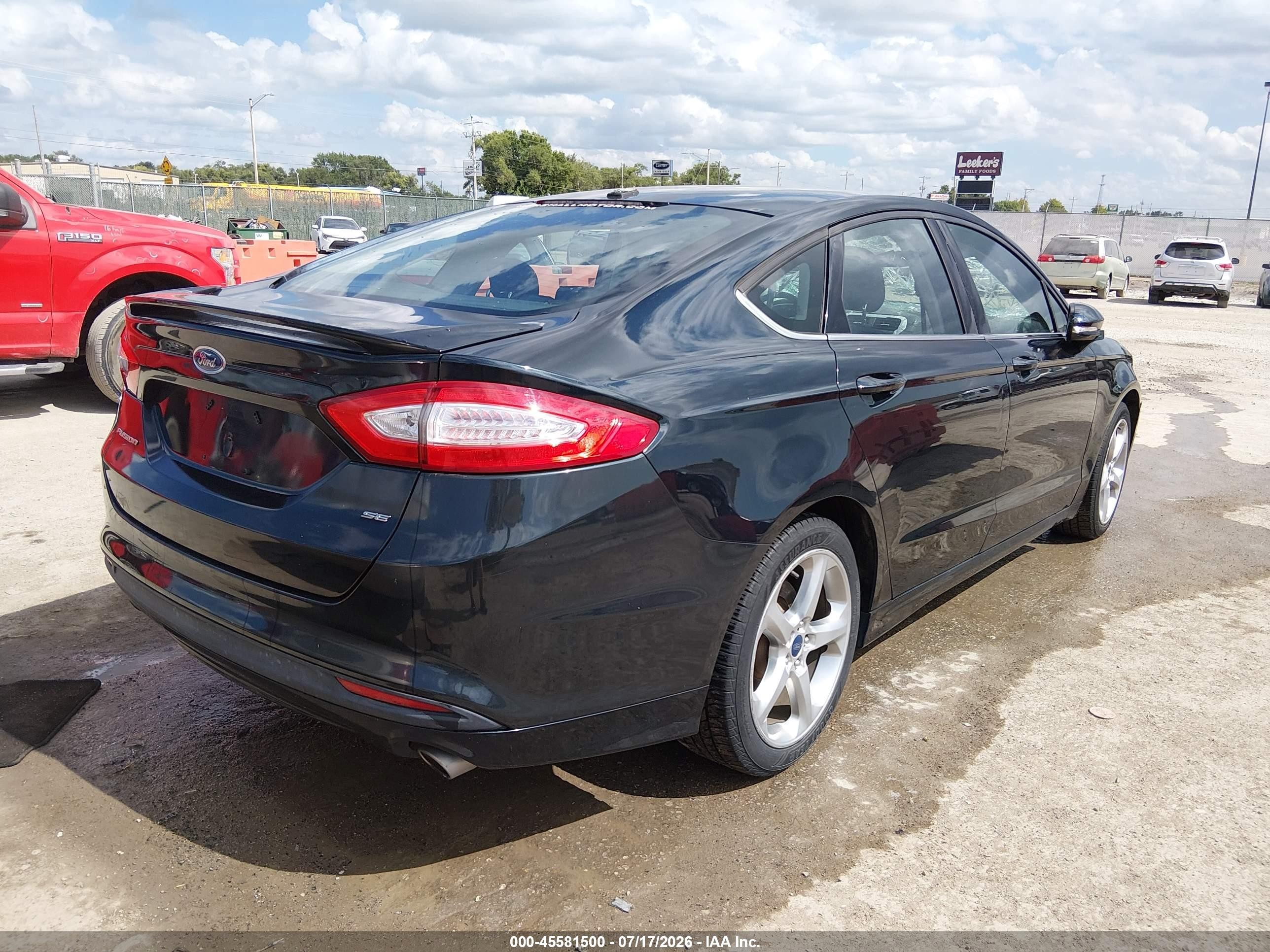 2014 Ford Fusion Se Black vin: 3FA6P0H78ER100075