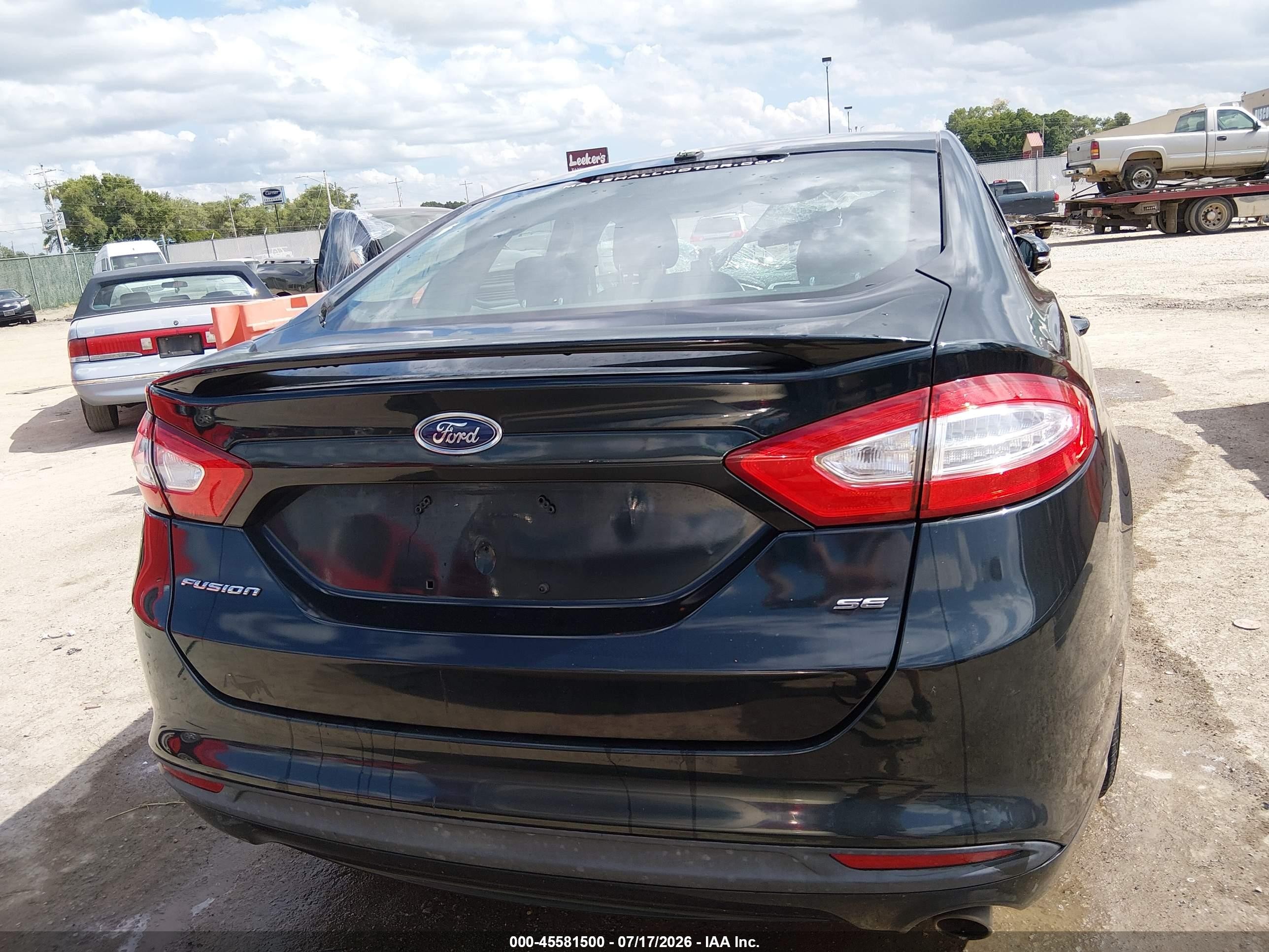 2014 Ford Fusion Se Black vin: 3FA6P0H78ER100075