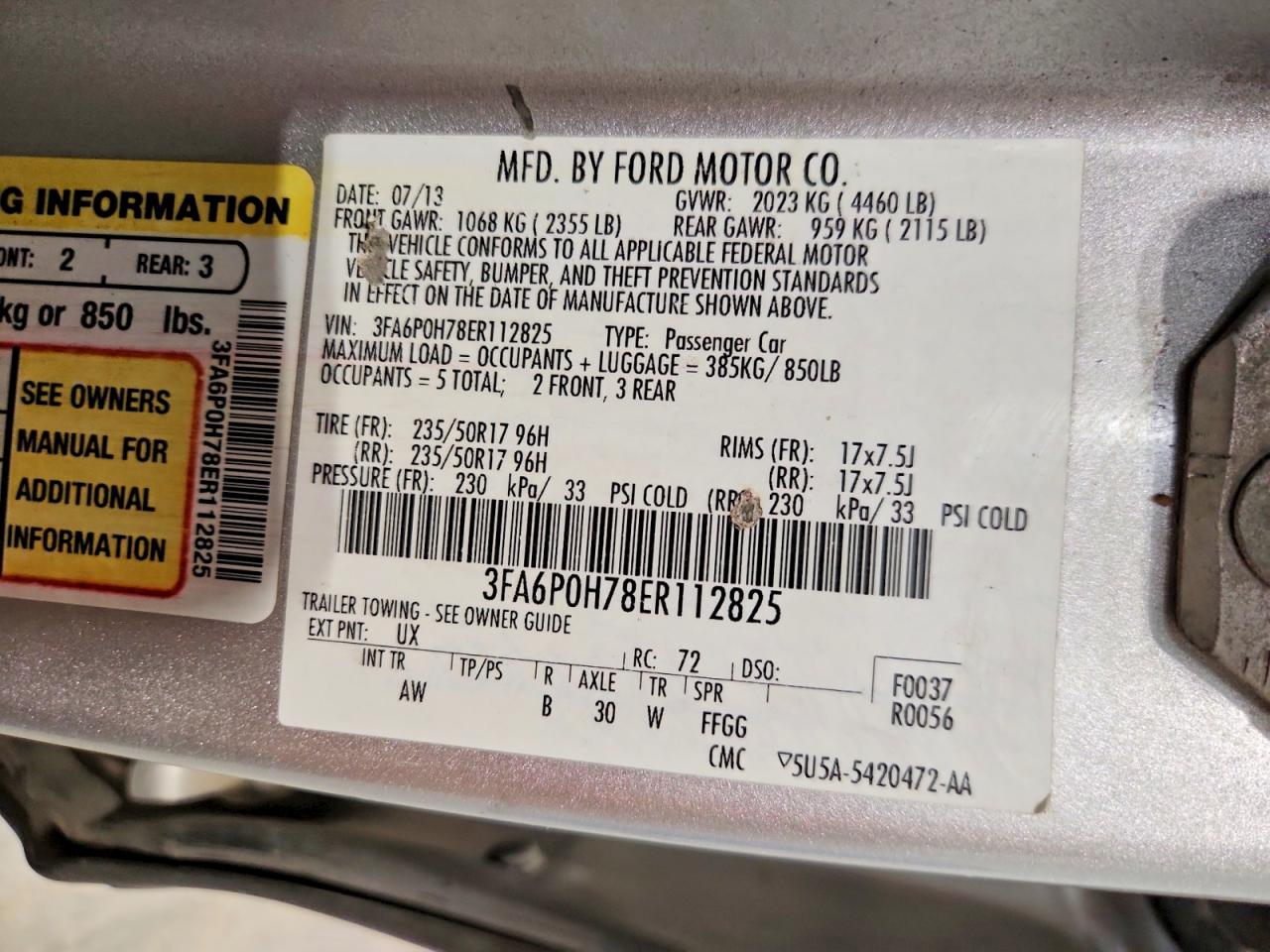 2014 Ford Fusion Se Серебряный vin: 3FA6P0H78ER112825