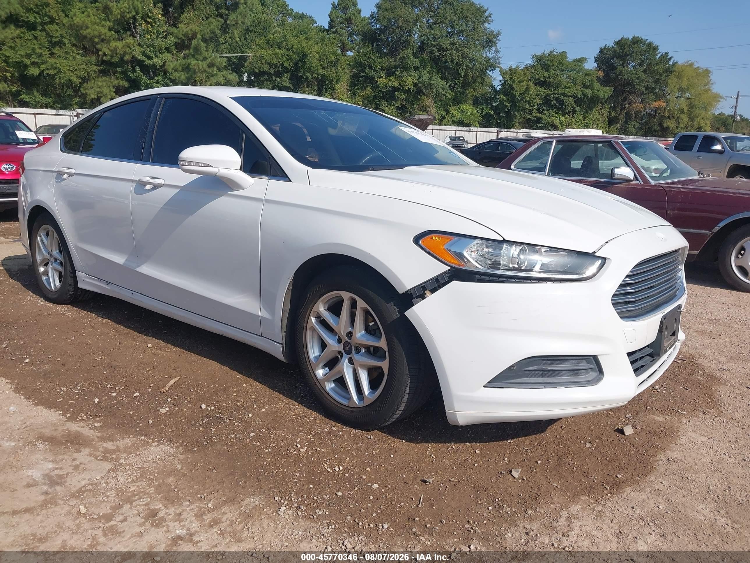 2014 Ford Fusion Se White vin: 3FA6P0H78ER157070