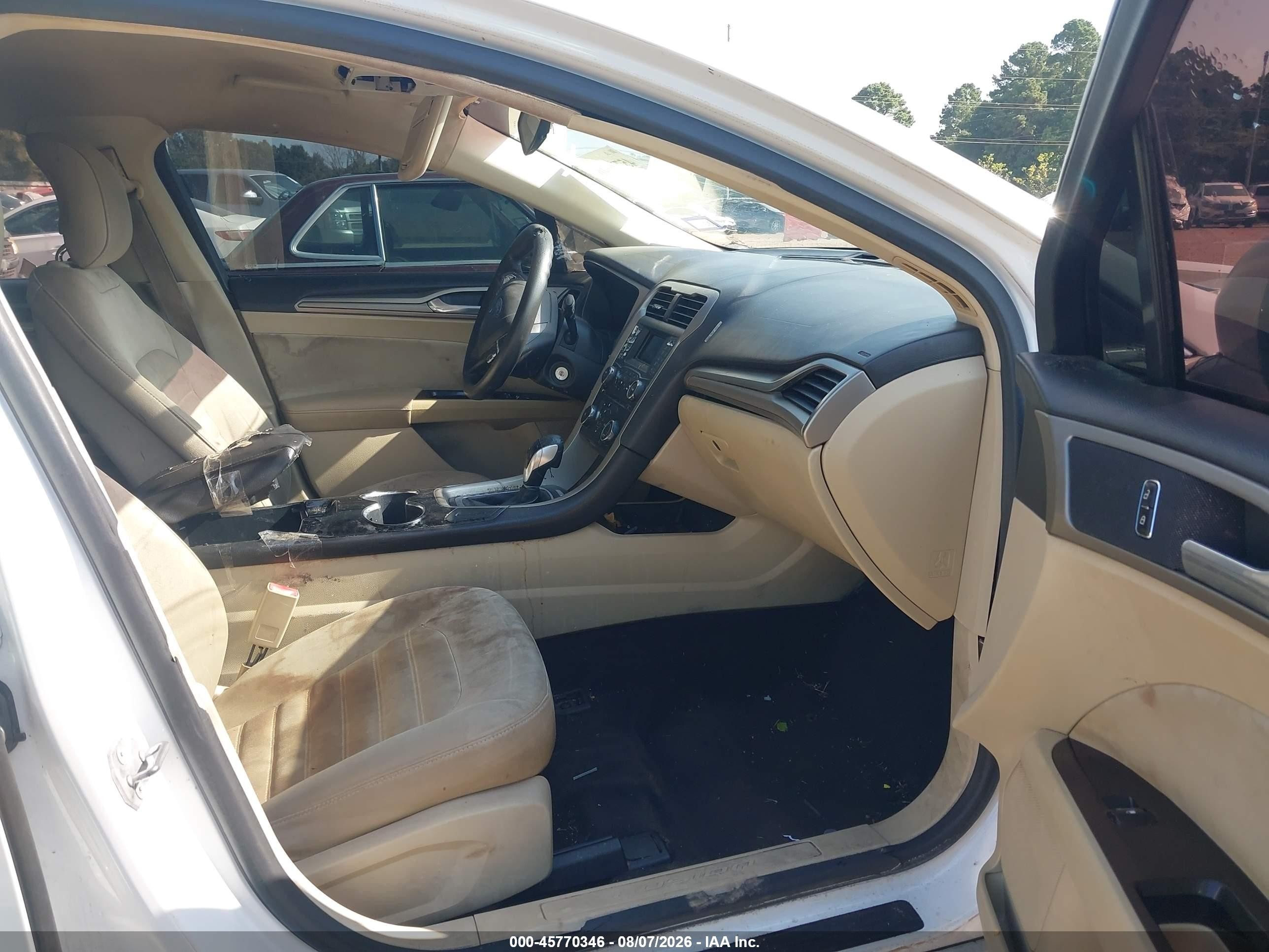 2014 Ford Fusion Se White vin: 3FA6P0H78ER157070