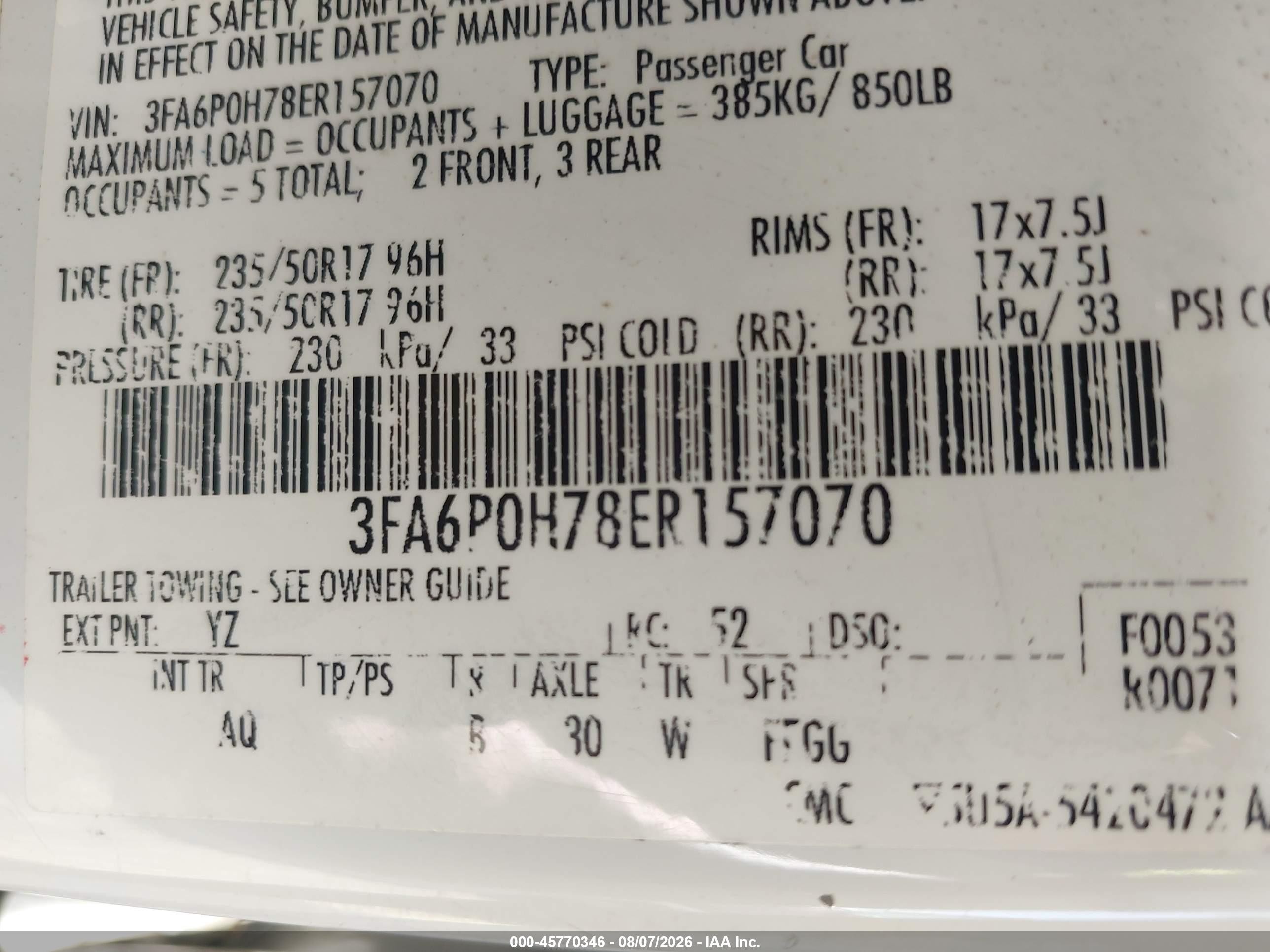 2014 Ford Fusion Se White vin: 3FA6P0H78ER157070