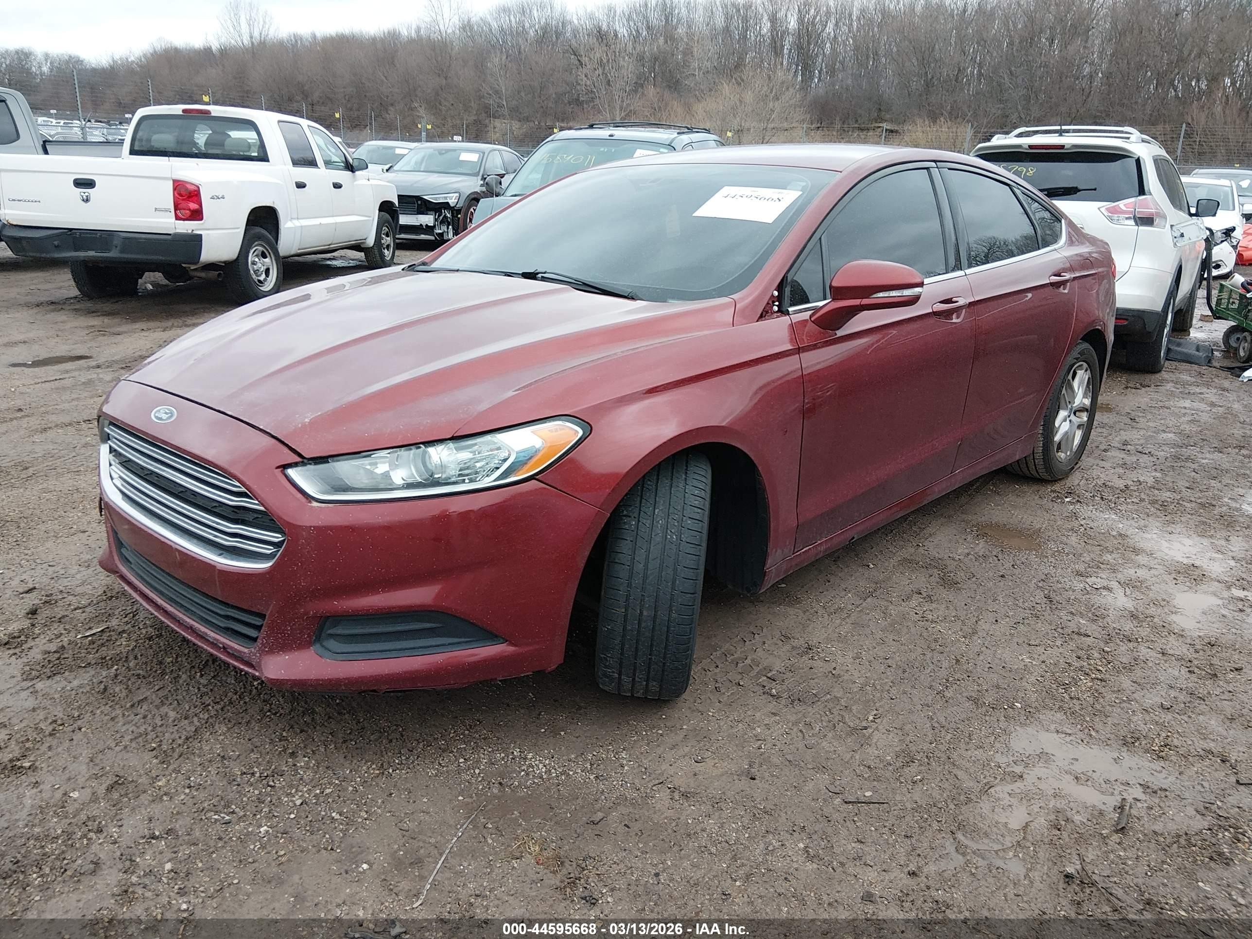 2014 Ford Fusion Se Red vin: 3FA6P0H78ER244130
