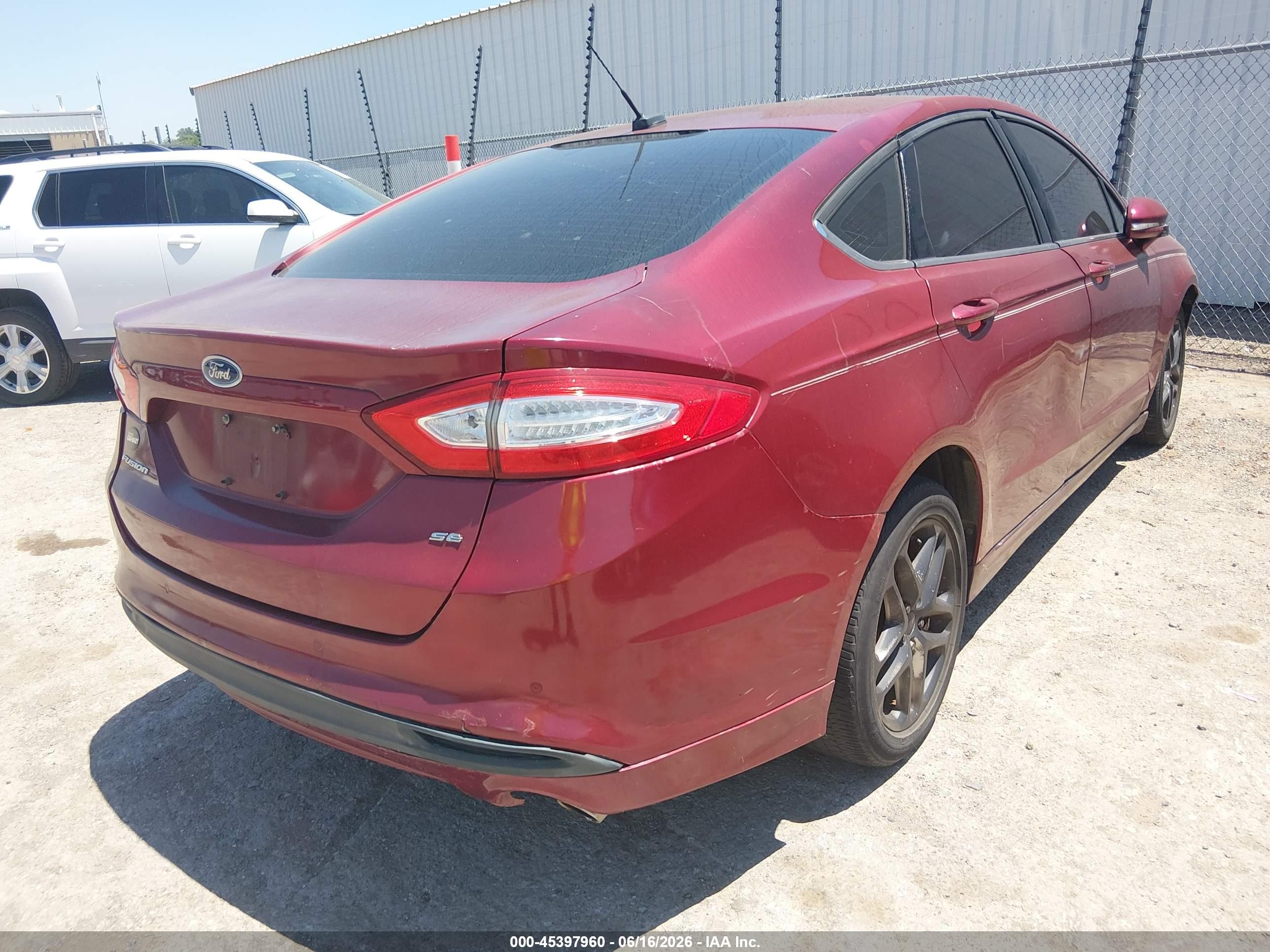 2014 Ford Fusion Se Red vin: 3FA6P0H78ER264460
