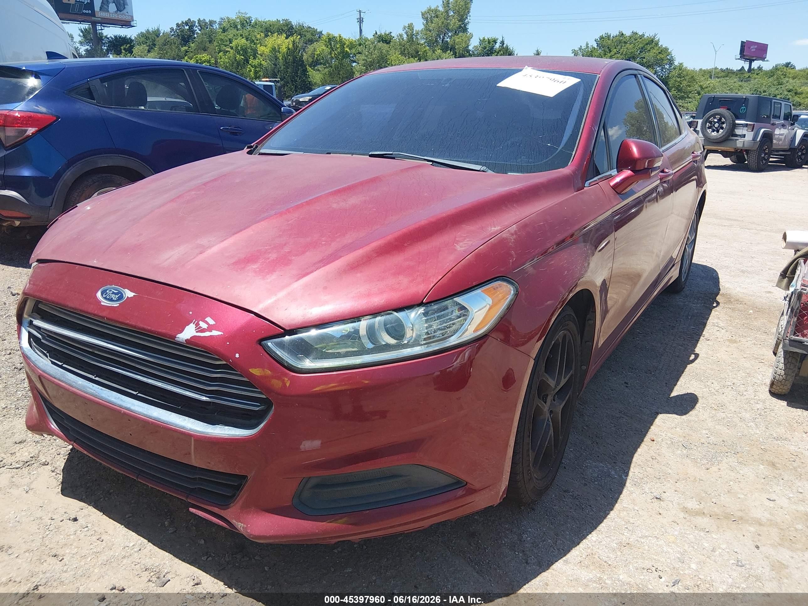 2014 Ford Fusion Se Red vin: 3FA6P0H78ER264460