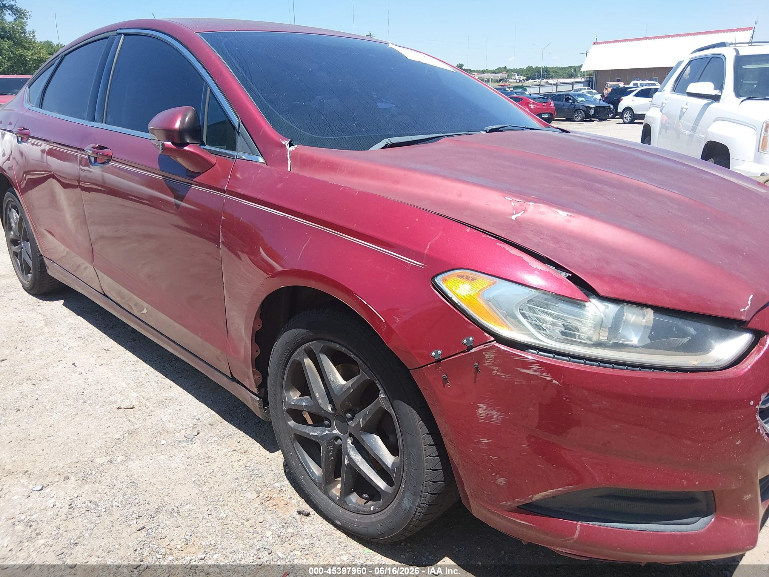 2014 Ford Fusion Se Red vin: 3FA6P0H78ER264460