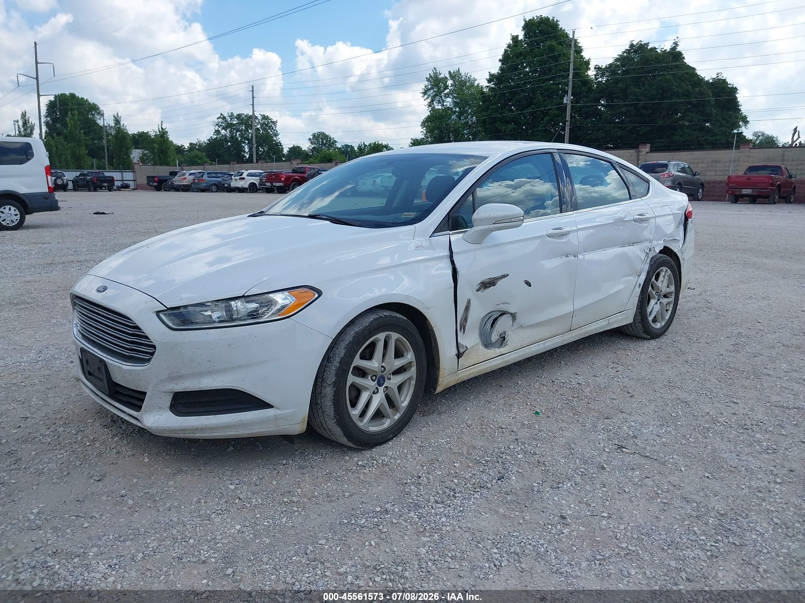 2015 Ford Fusion Se White vin: 3FA6P0H78FR194430