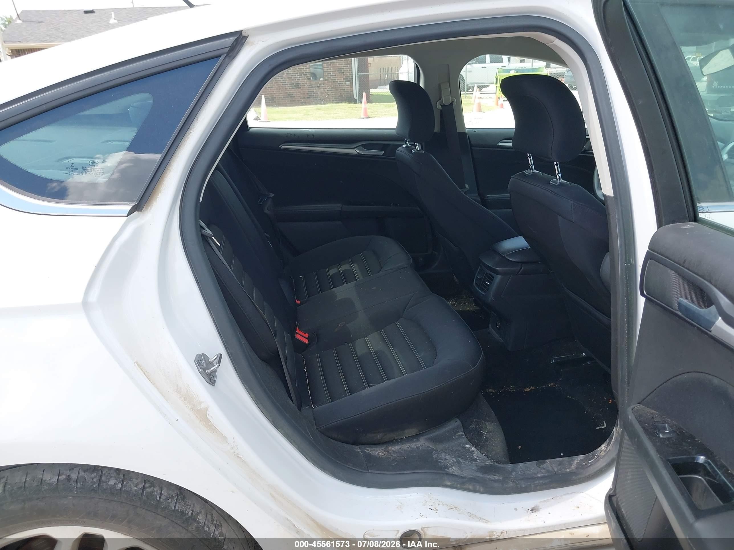 2015 Ford Fusion Se White vin: 3FA6P0H78FR194430