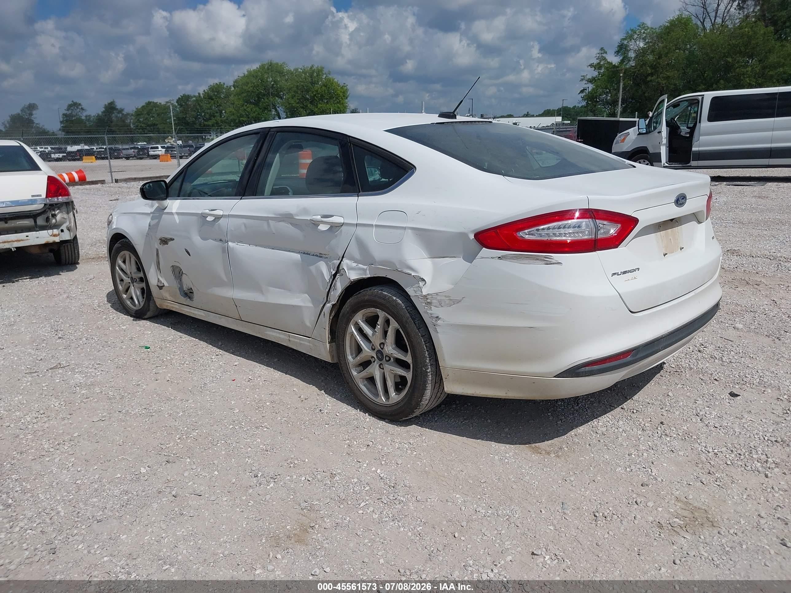 2015 Ford Fusion Se White vin: 3FA6P0H78FR194430