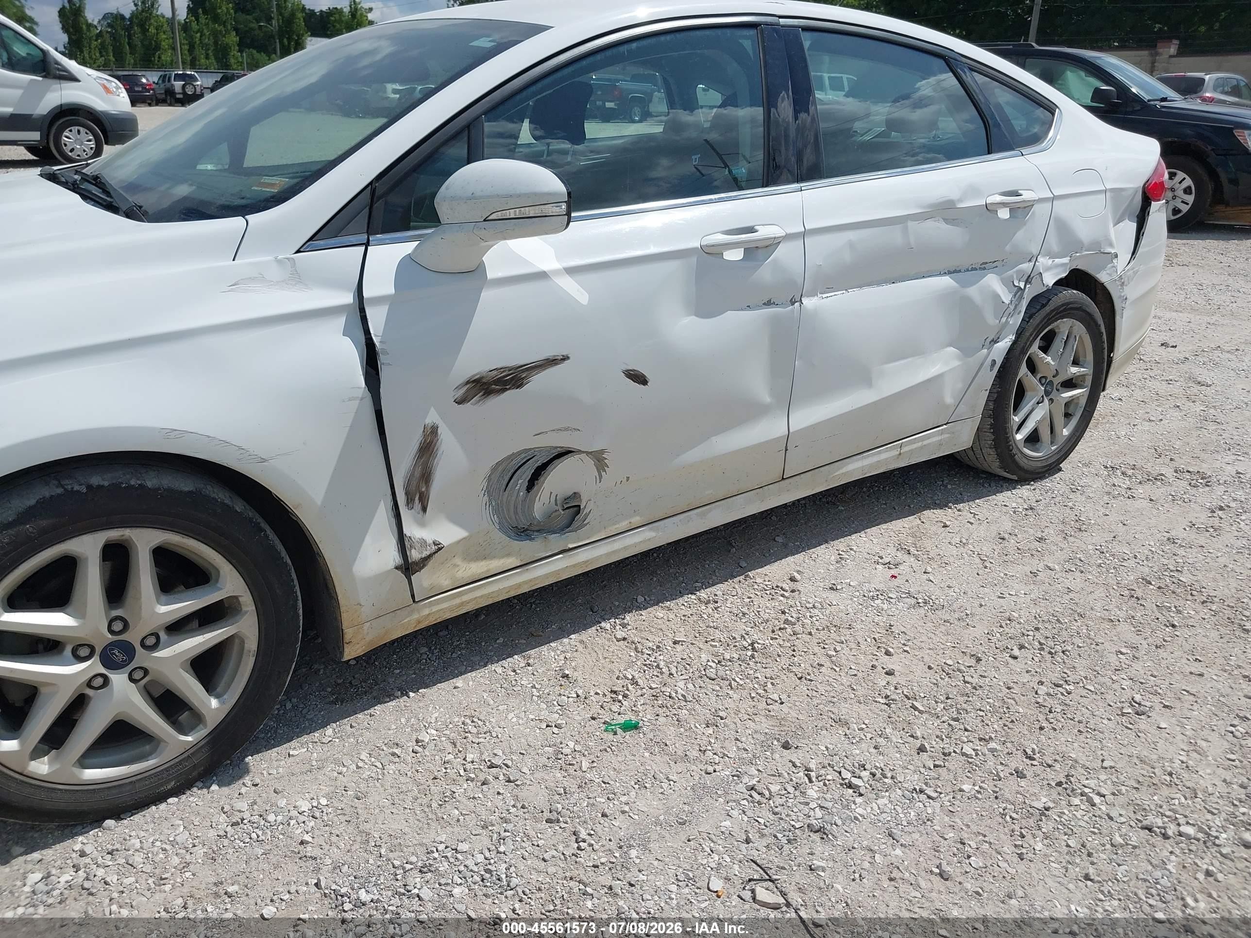 2015 Ford Fusion Se White vin: 3FA6P0H78FR194430