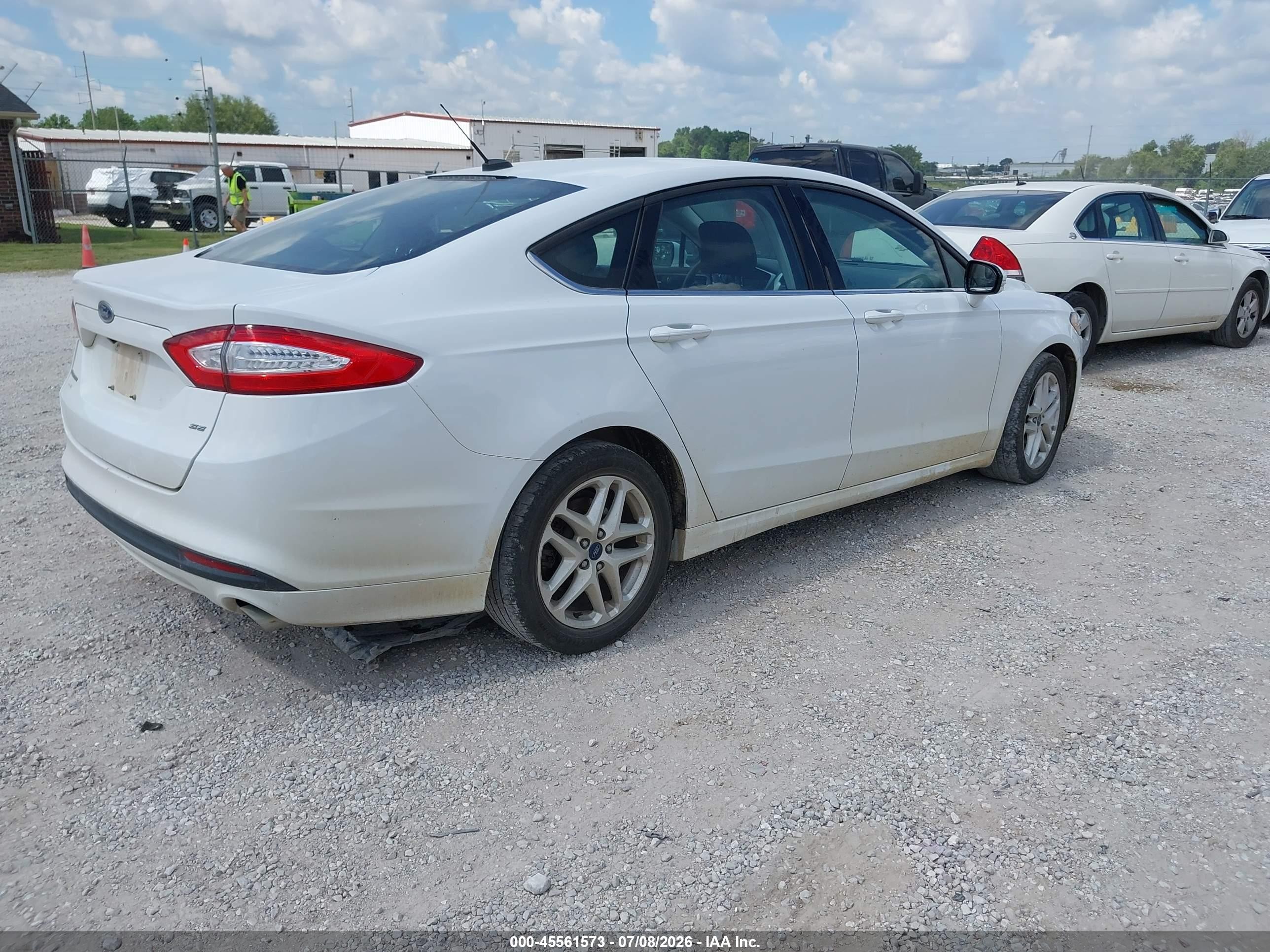 2015 Ford Fusion Se White vin: 3FA6P0H78FR194430