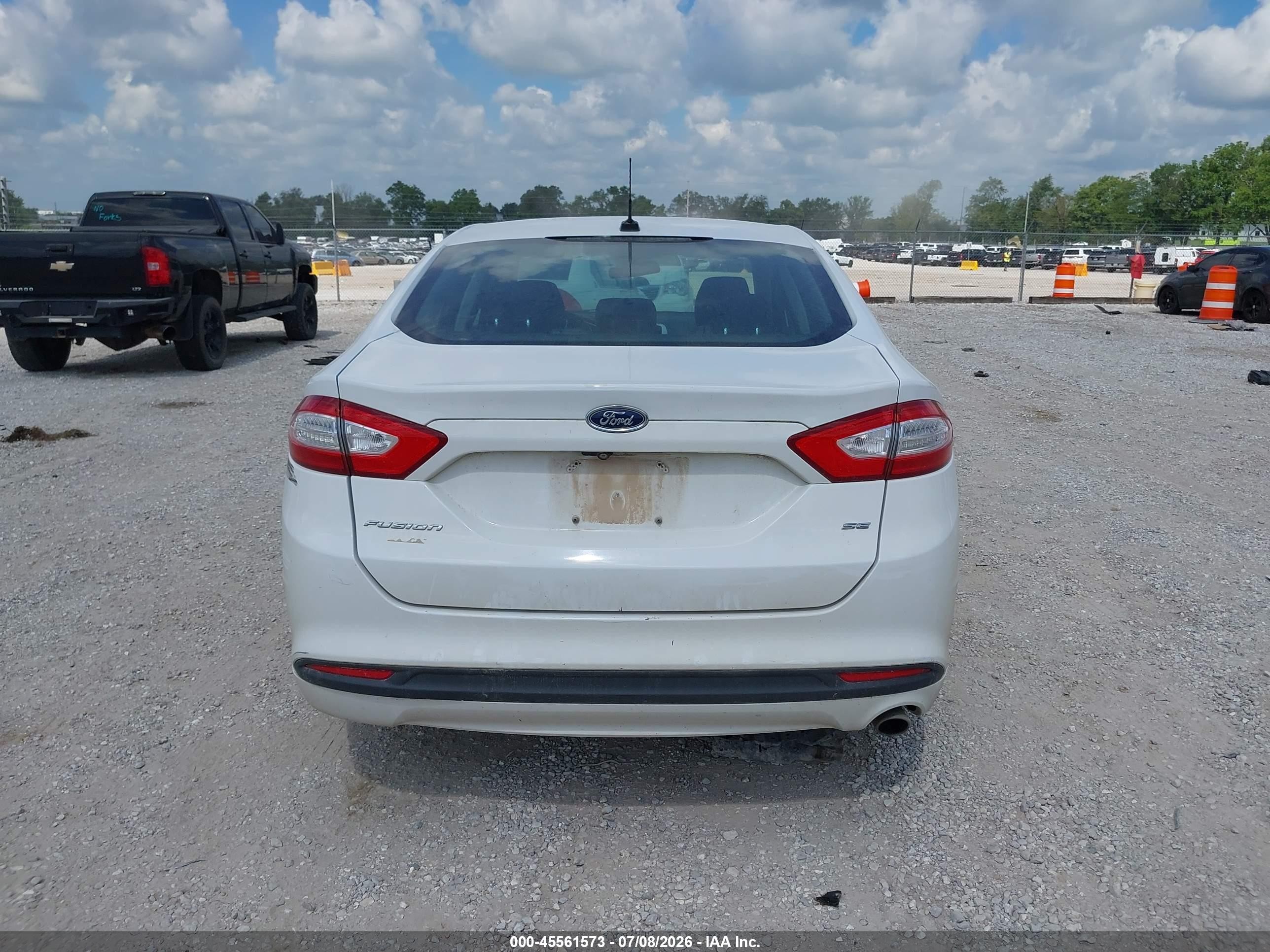 2015 Ford Fusion Se White vin: 3FA6P0H78FR194430