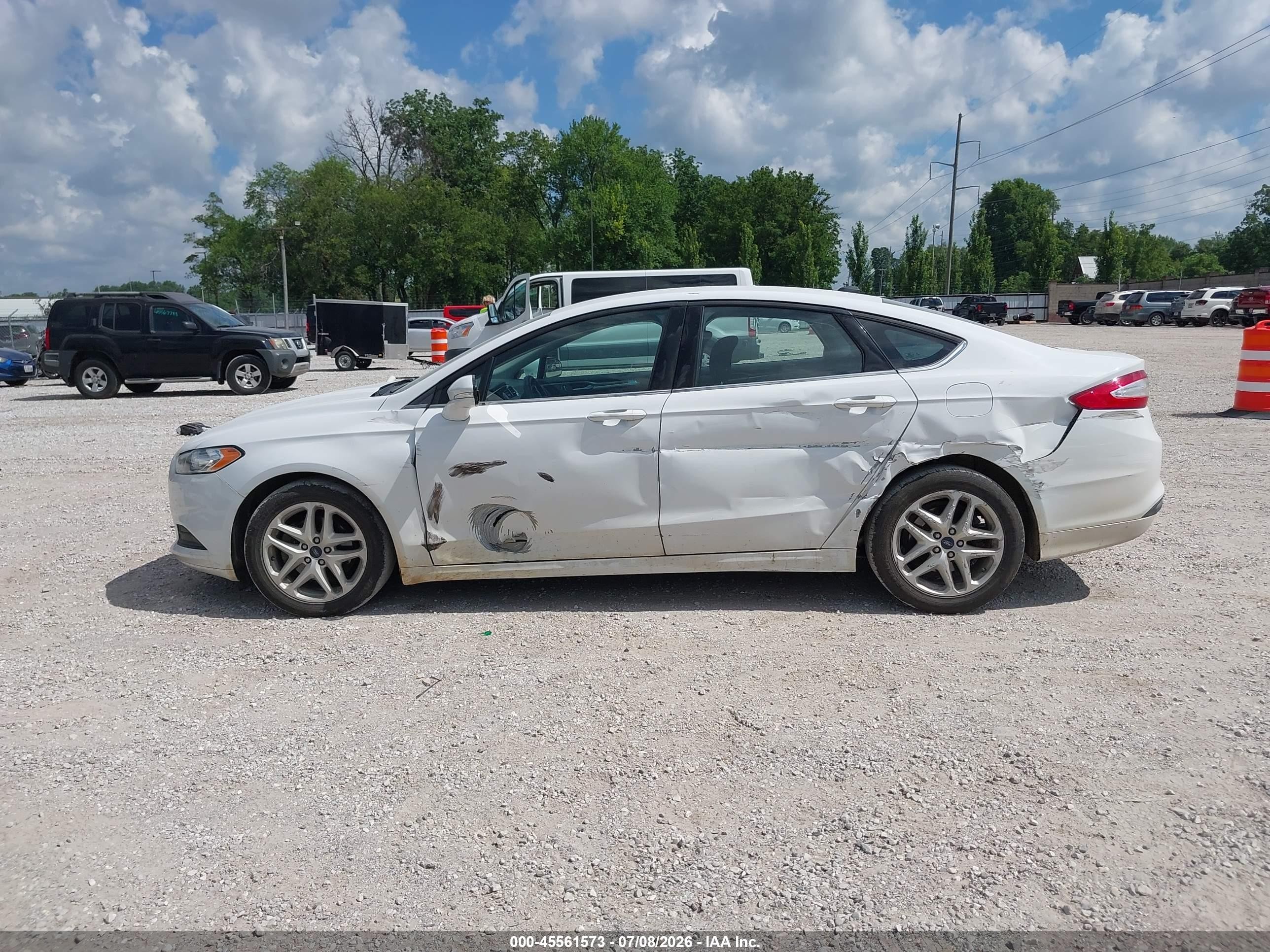 2015 Ford Fusion Se White vin: 3FA6P0H78FR194430