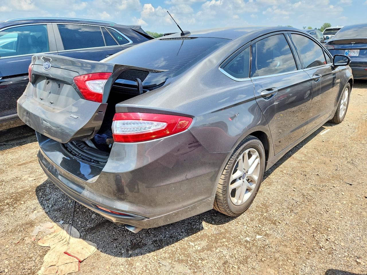 2015 Ford Fusion Se Gray vin: 3FA6P0H78FR203675