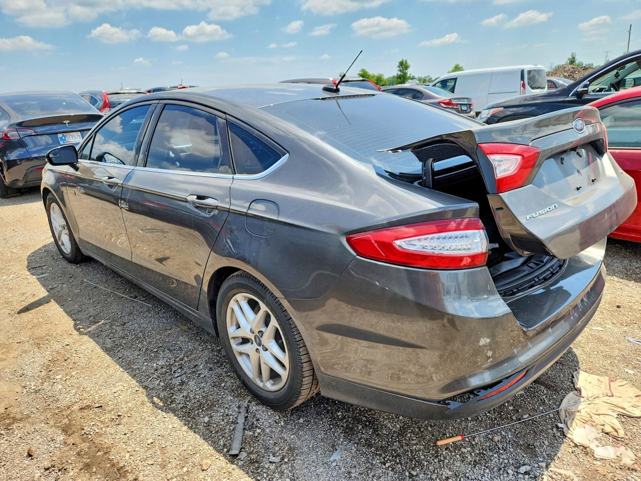 2015 Ford Fusion Se Gray vin: 3FA6P0H78FR203675