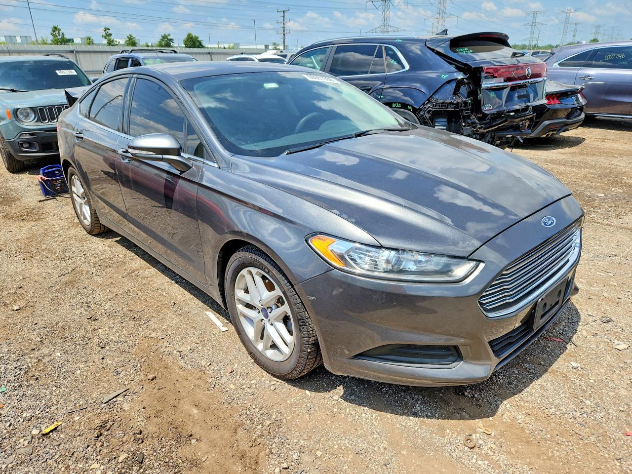 2015 Ford Fusion Se Gray vin: 3FA6P0H78FR203675