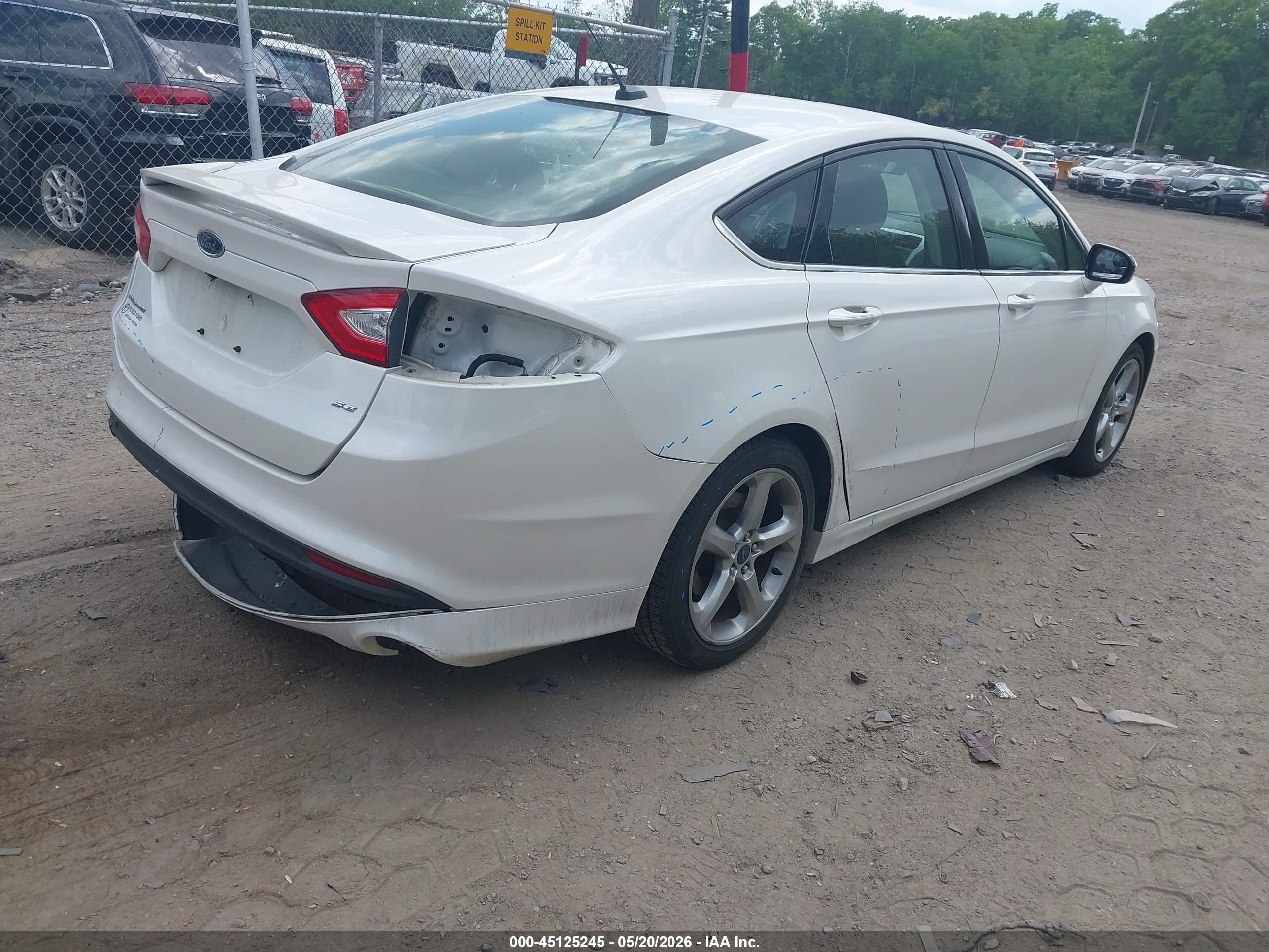 2015 Ford Fusion Se White vin: 3FA6P0H78FR216930